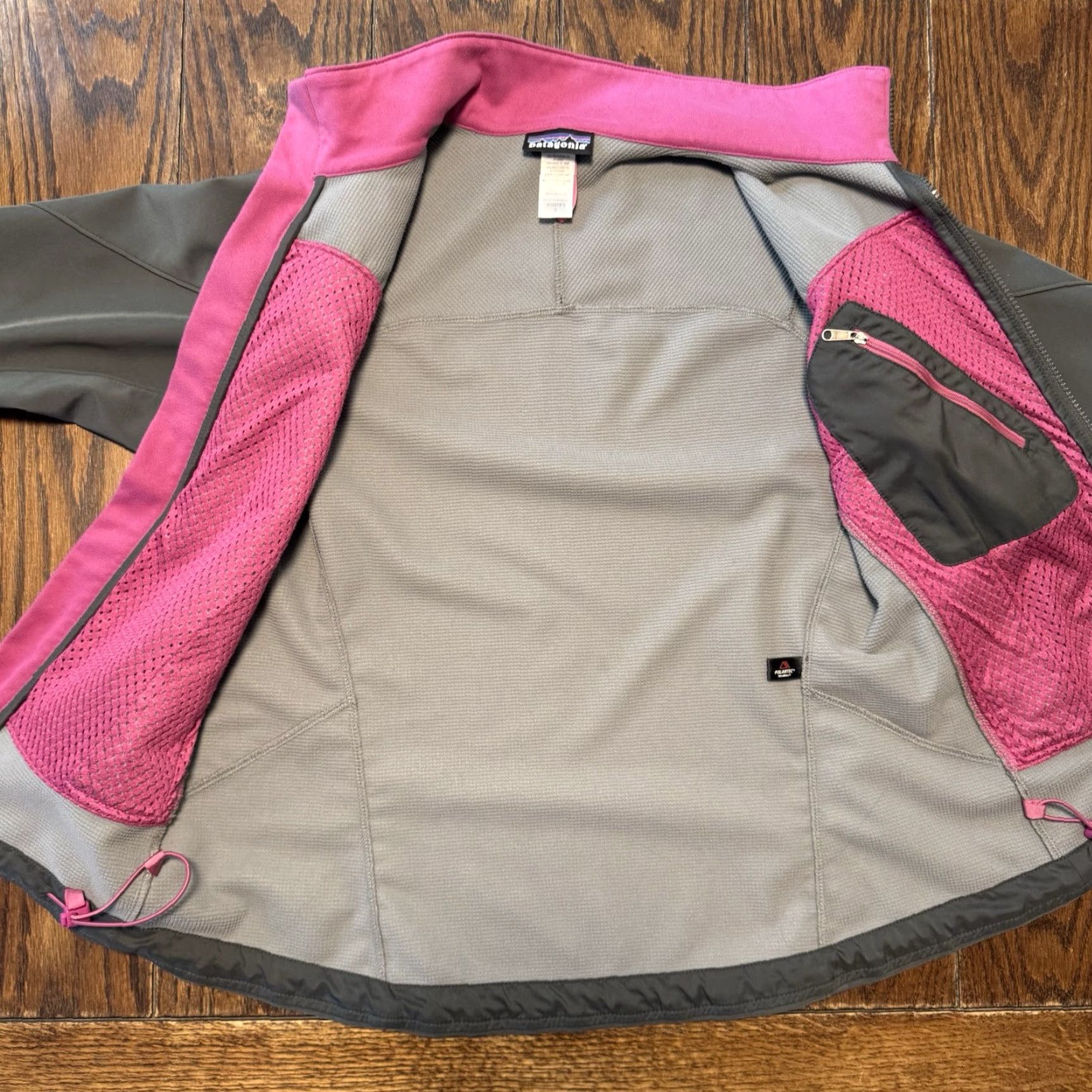Patagonia Patagonia Women's Size Small Jacket Softshell Gray Pink Polartec Adze Classic Outdoor Womens Jacket Size S / US 4 / IT 40 - 4 Thumbnail