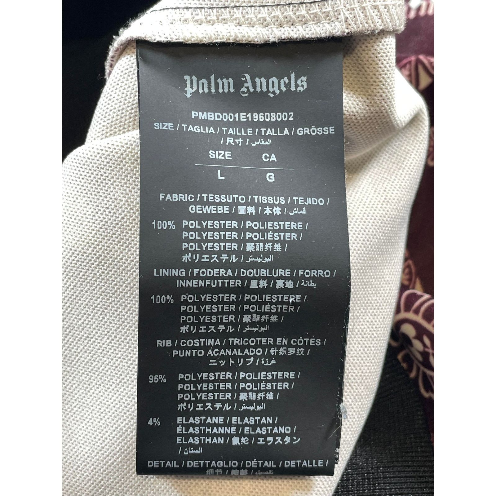 Palm Angels Palm Angels Multi Paisley Track Black Jacket Size US L / EU 52-54 / 3 - 7 Thumbnail