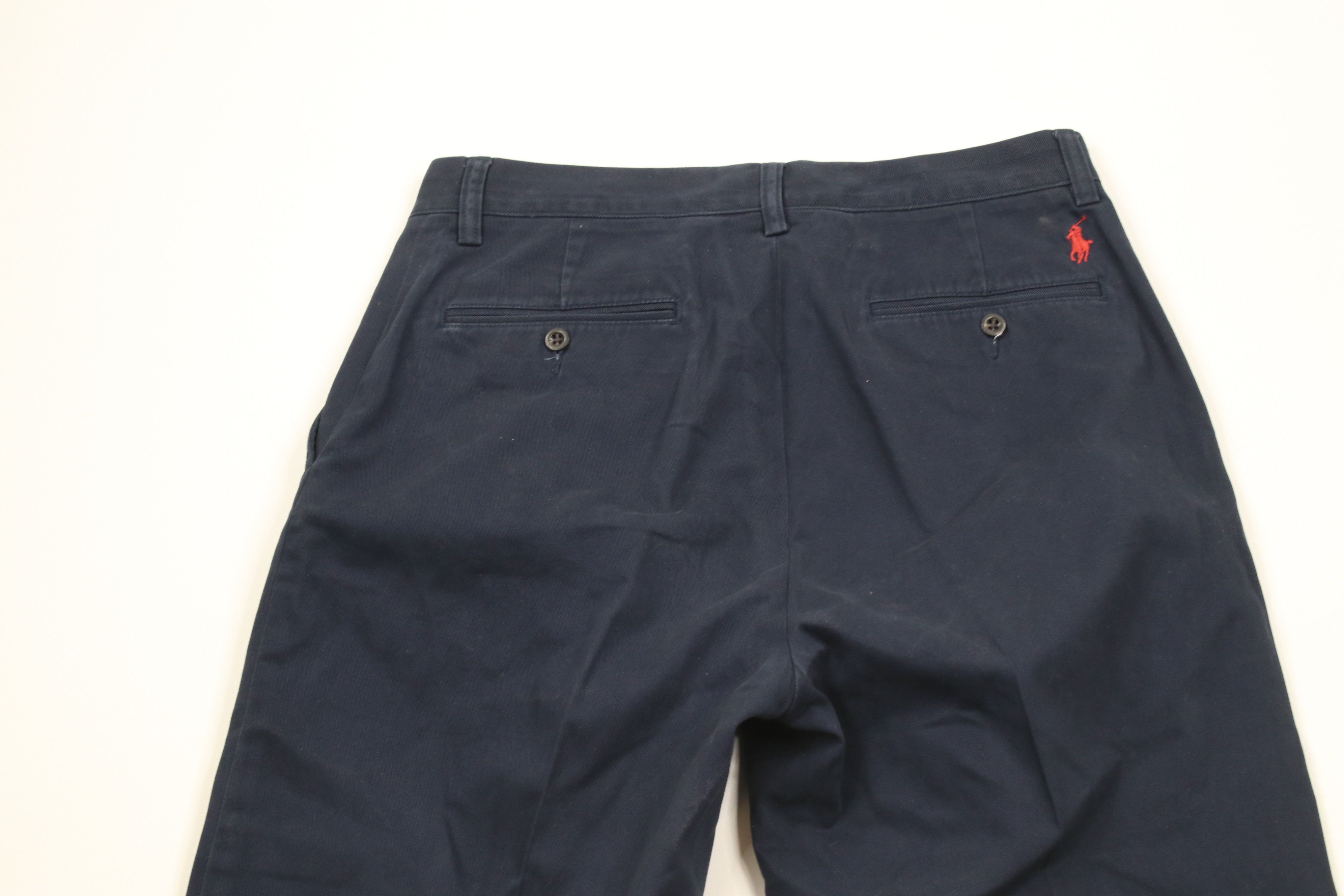 Vintage 90s Ralph Lauren Leg Chino Pants Blue Cotton