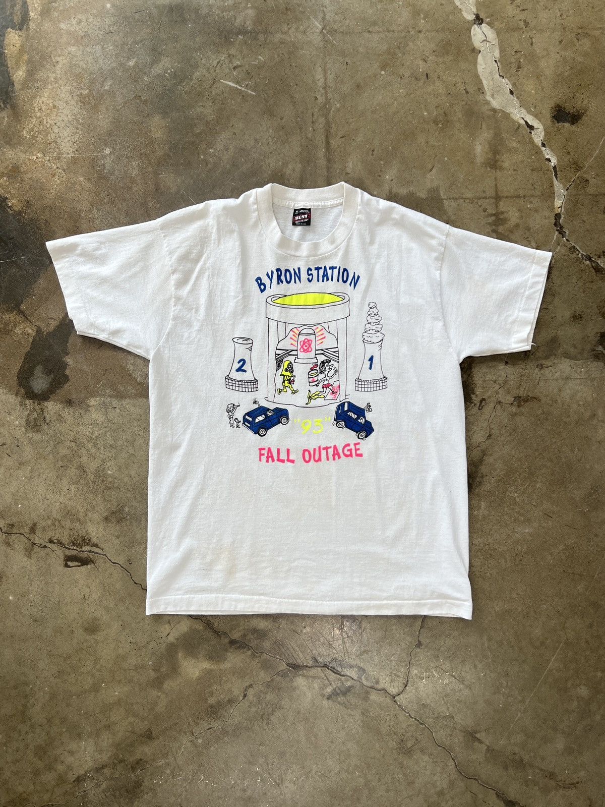 Vintage Vintage 90s Byron Station Chemical Single Stitch Tee XL Size US XL / EU 56 / 4 - 2 Thumbnail