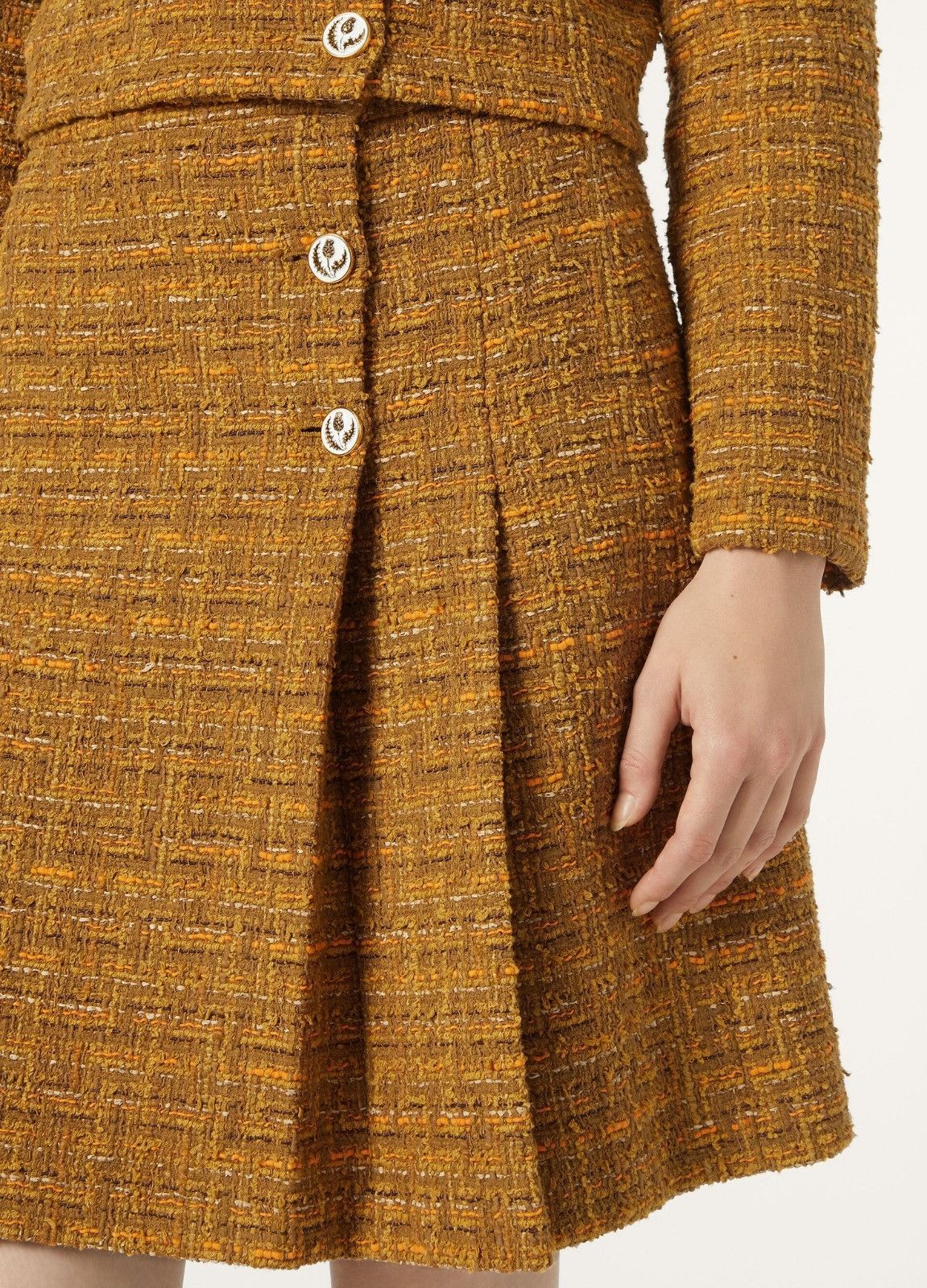 Loro Piana o1srvl11e0526 FAP0291 Aida Midi Skirt in Yellow Size 26" / US 2 / IT 38 - 6 Thumbnail