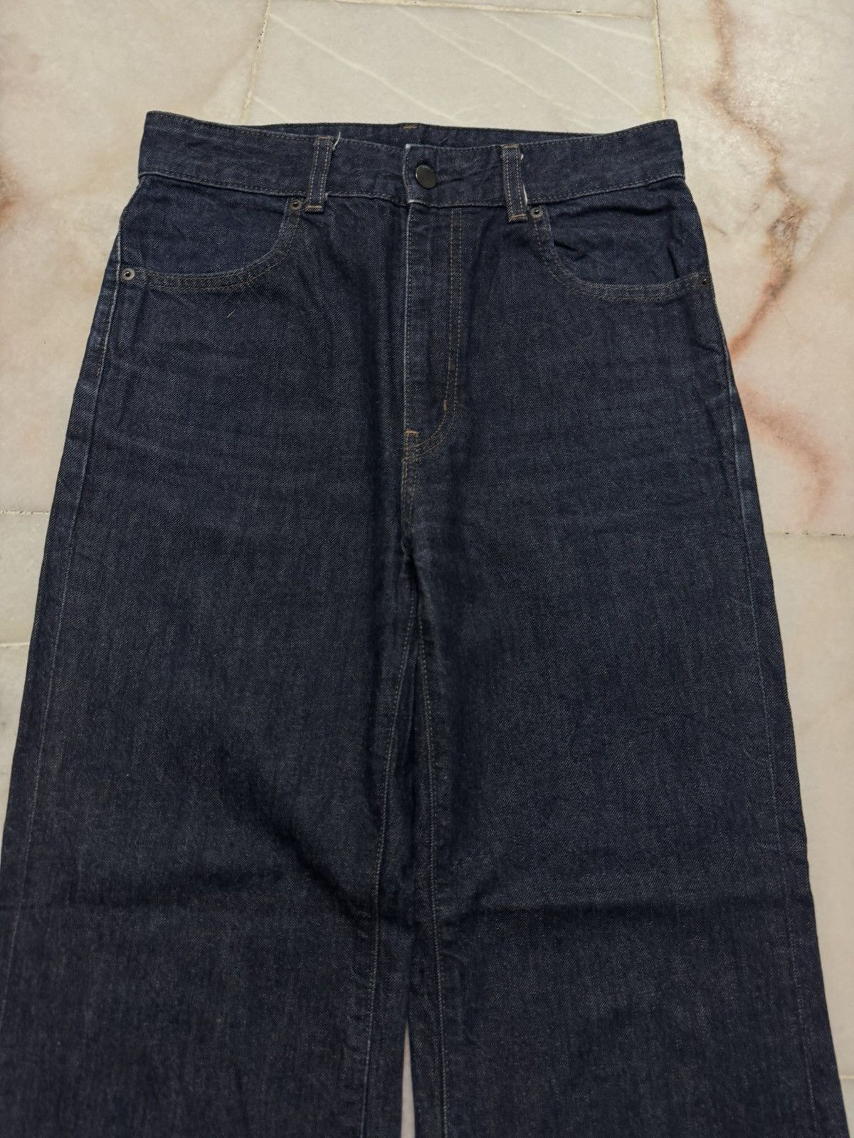 Undercover 💥Deadstock💥UNIQLO REGULAR FLARE HIGH RISE FABRIC BY KAIHARA Size US 28 / EU 44 - 3 Thumbnail