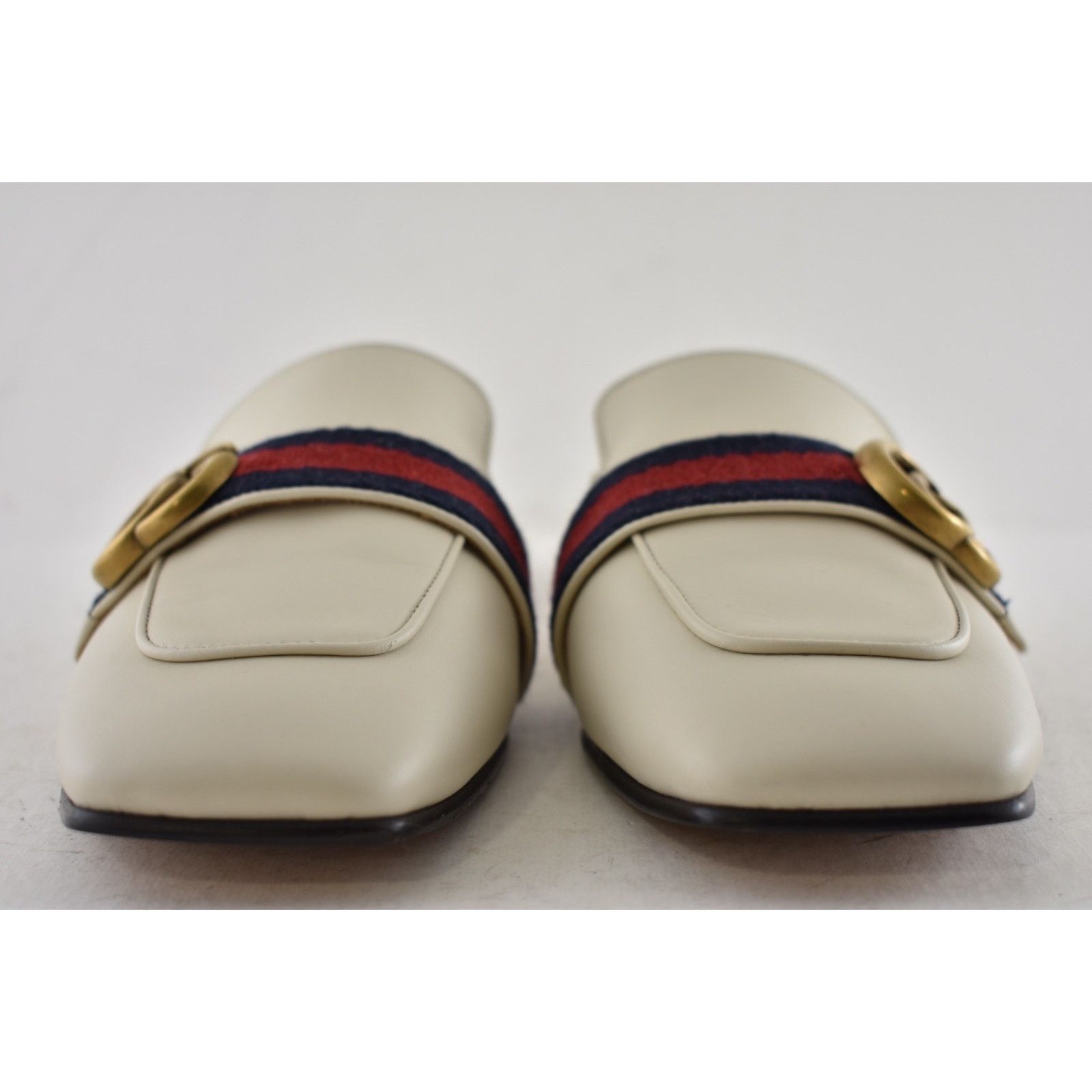 Gucci White Gold GG Slide Loafer Mule Slipper Backless Flats 36.5 Size US 6.5 / IT 36.5 - 8 Thumbnail