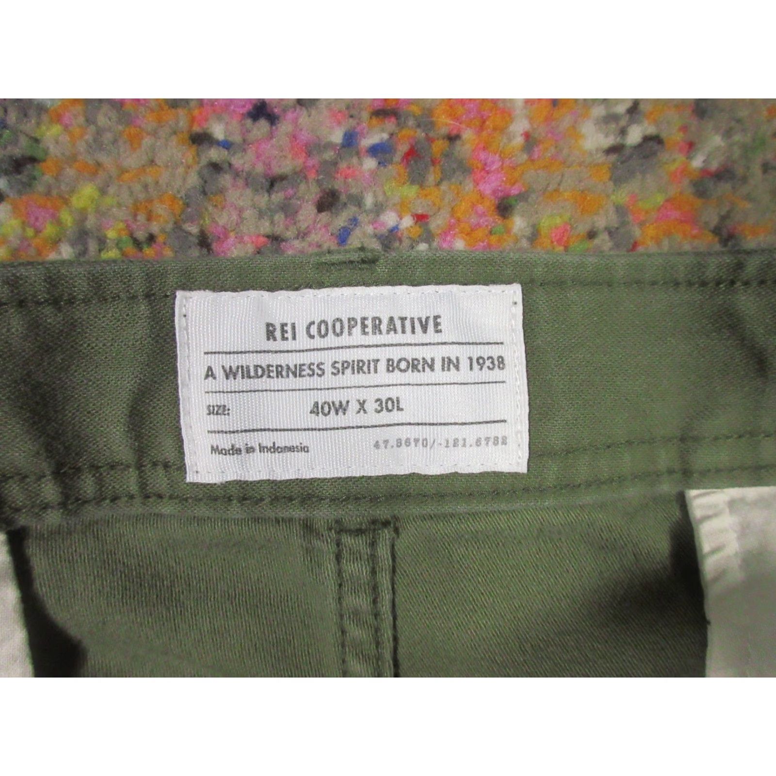 Vintage REI Co-op Trailsmith Jogger Pants Mens 40x30 Green Stretch Canvas Hiking Casual Baggy Style Pockets Logo 30 Inseam Regular Rise 10-12" Size US 40 / EU 56 - 5 Thumbnail
