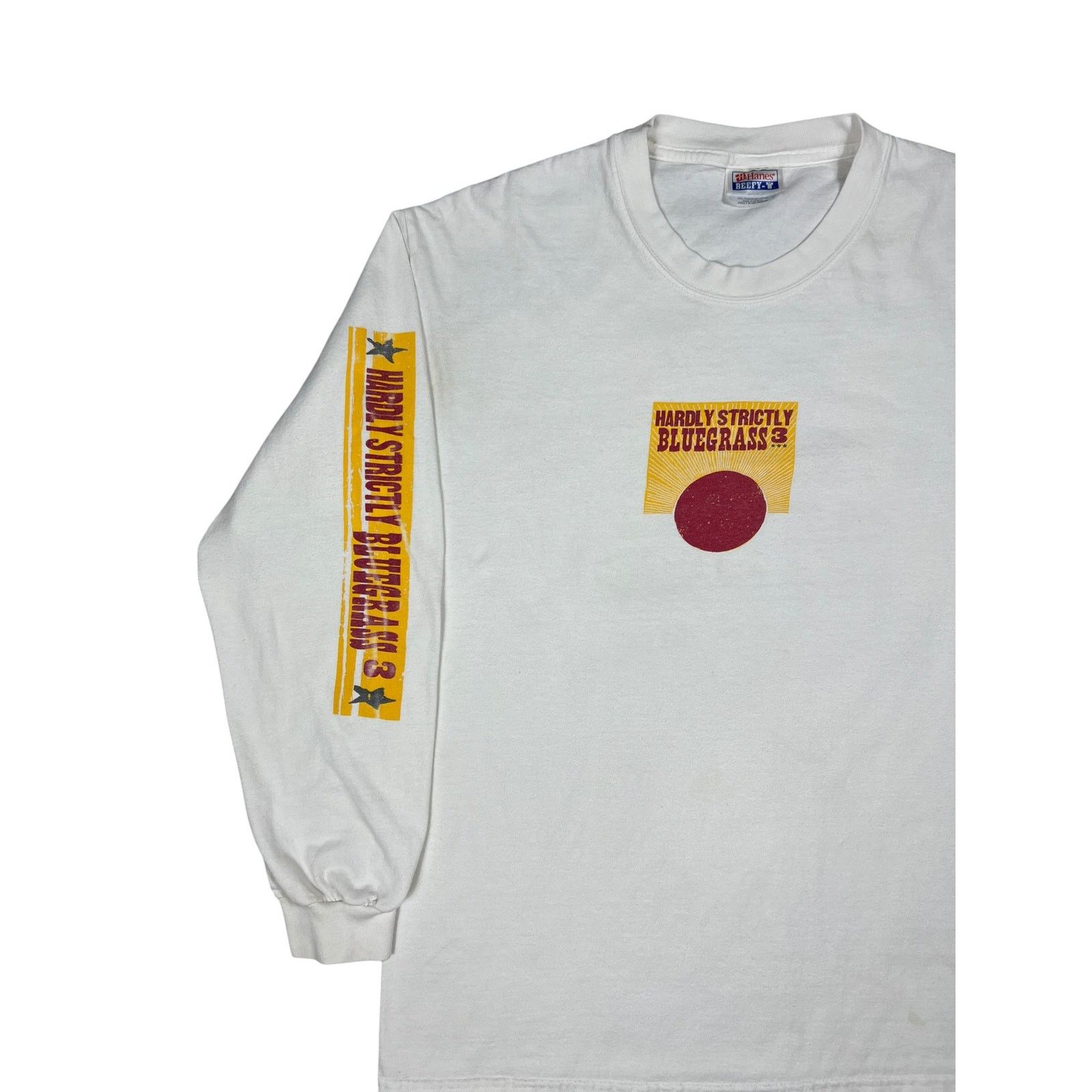 Band Tees × Hanes × Vintage 2004 Hardly Strictly Blue Grass long sleeve print band Size US M / EU 48-50 / 2 - 4 Thumbnail