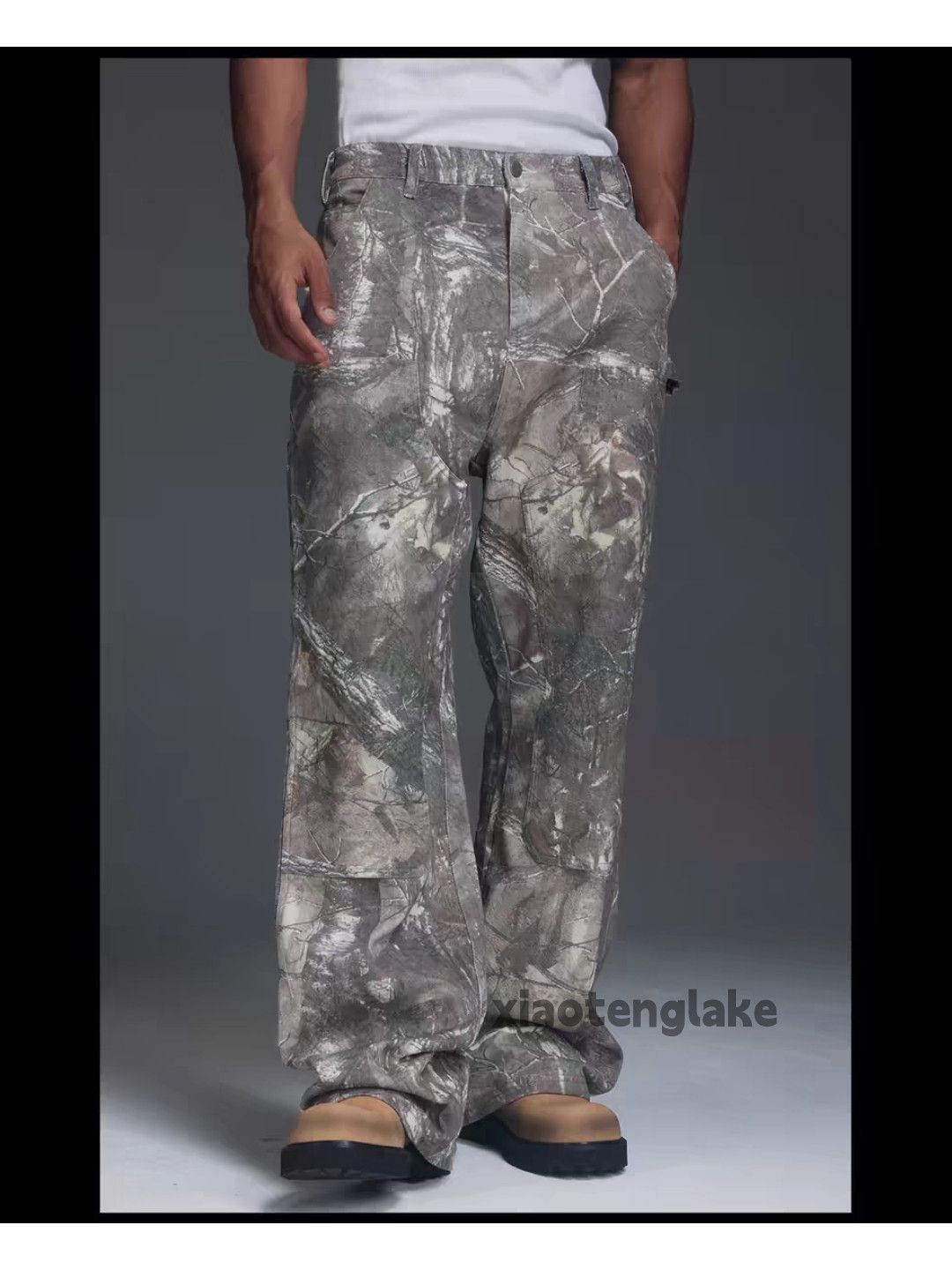 Designer × Japanese Brand × Vintage Washed faded loose baggy real tree pattern cargo pants Size US 36 / EU 52 - 11 Thumbnail