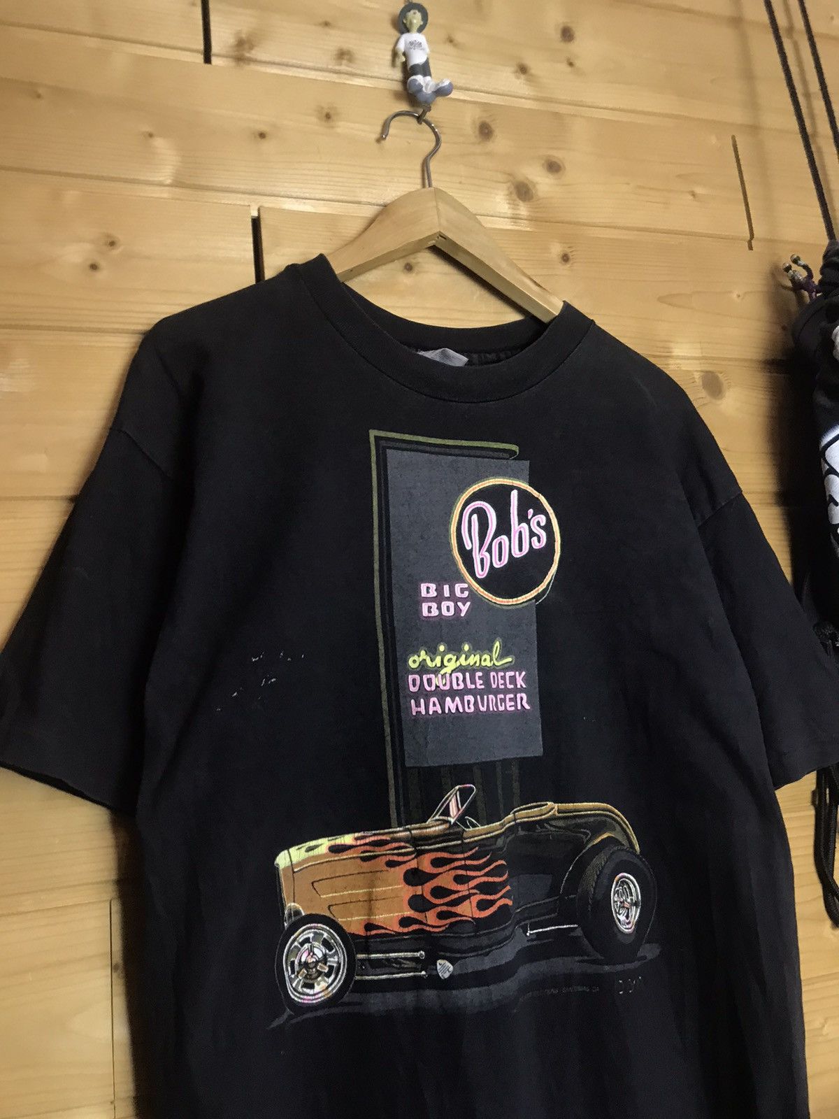 Vintage Vintage 1992 Bash car flame single stitch t-shirt Size US L / EU 52-54 / 3 - 3 Thumbnail