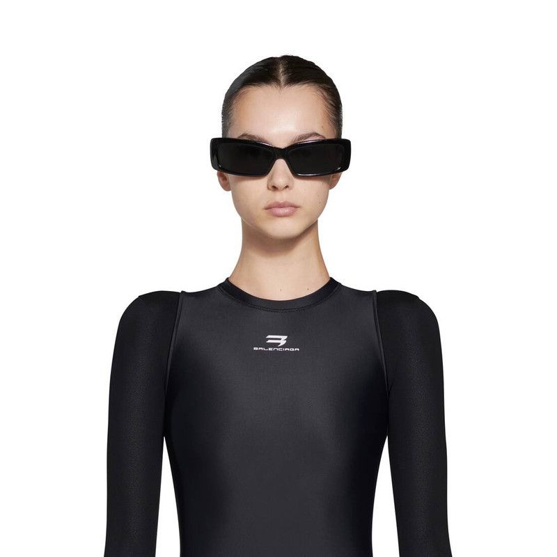 Balenciaga o1tr1nto1125 Sporty Tech Racing Swimsuit in Black Size XL / US 12-14 / IT 48-50 - 3 Thumbnail