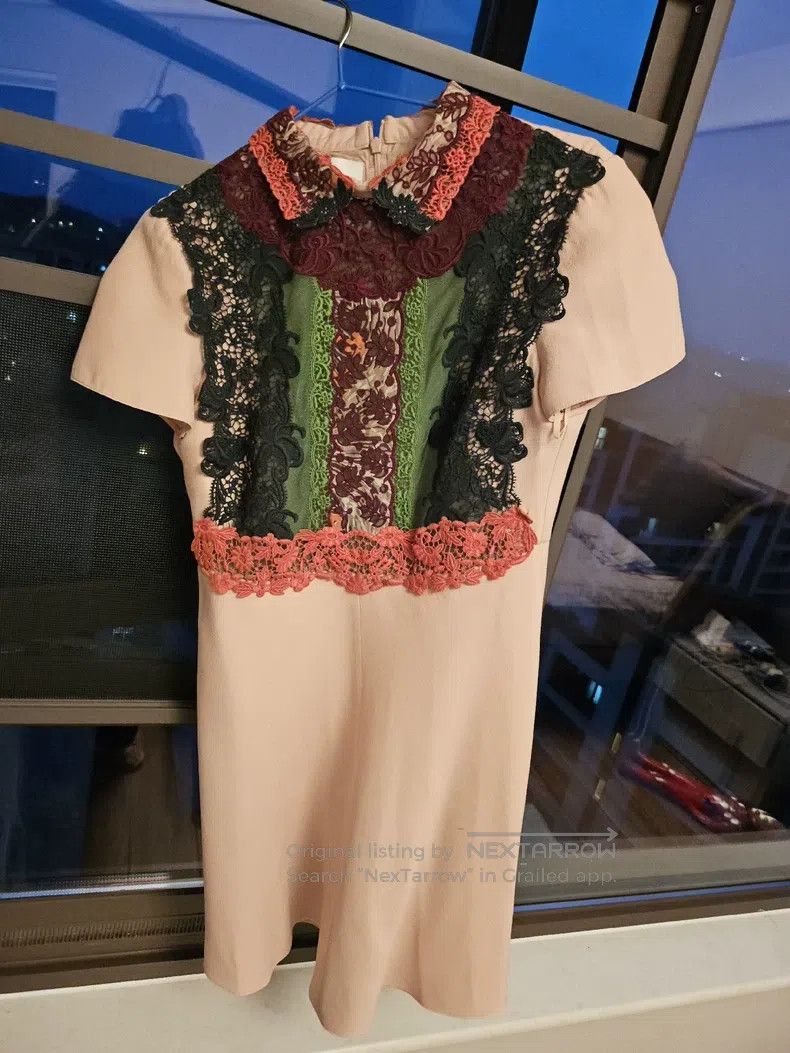 Valentino Valentino Wool patched lace dress Size M / US 6-8 / IT 42-44 - 1 Thumbnail