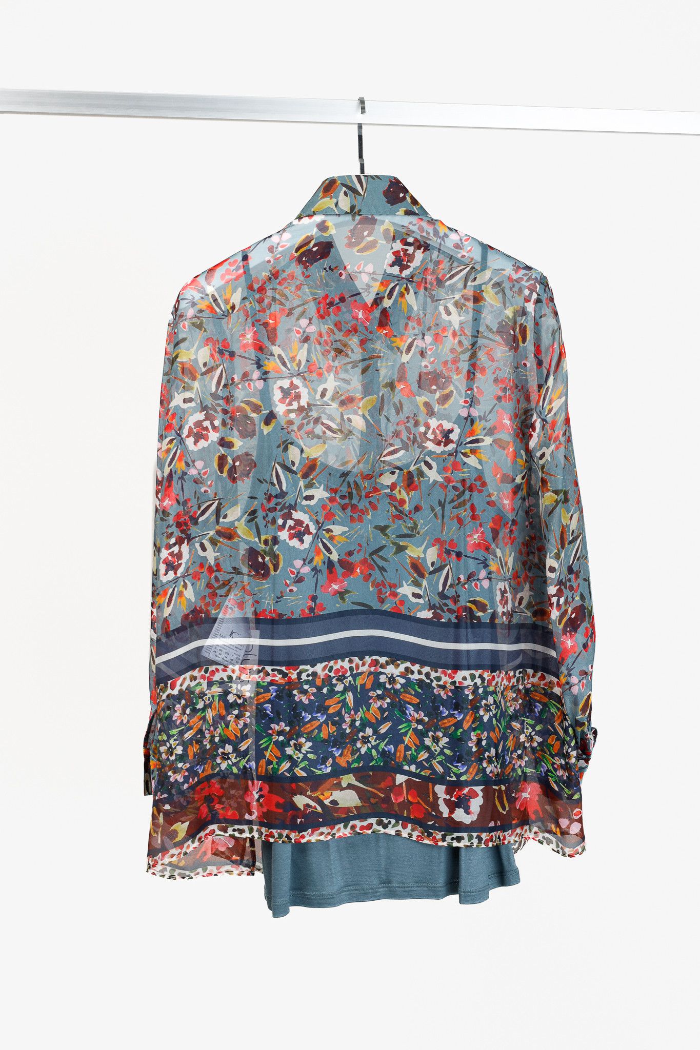Luisa Cerano Luisa Cerano AW/21 Silk Floral Print Blouse Size L / US 10 / IT 46 - 2 Thumbnail