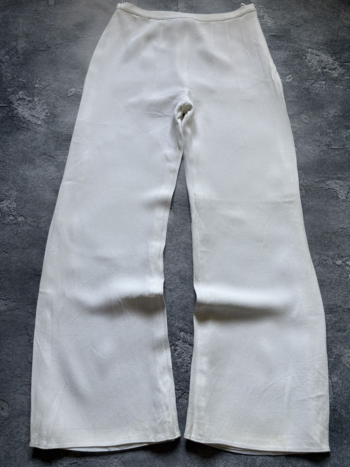 Claude Montana RARE 90s Claude Montana Paris Vintage Baggy White Pants Size 30" / US 8 / IT 44 - 4 Thumbnail