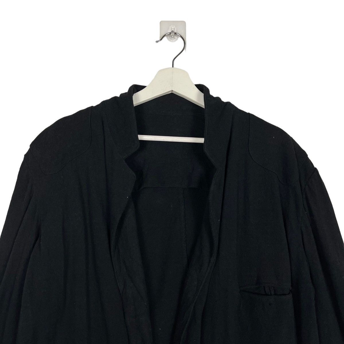 Yohji Yamamoto 🔥 80s Y's YOHJI YAMAMOTO COTTON BUTTON LESS CARDIGAN JACKET Size US M / EU 48-50 / 2 - 3 Thumbnail