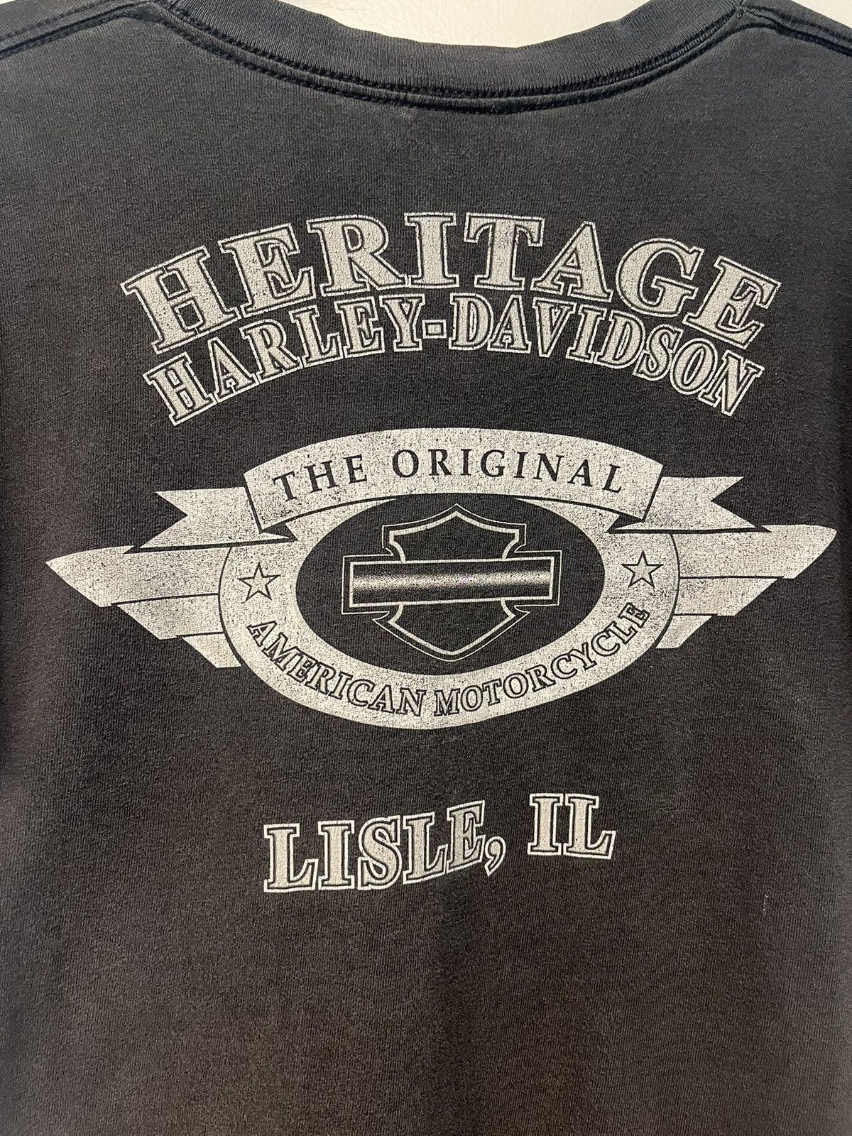 Harley Davidson Vintage 02 Harley Davidson Wolf Print Faded Tshirt Size US M / EU 48-50 / 2 - 5 Thumbnail