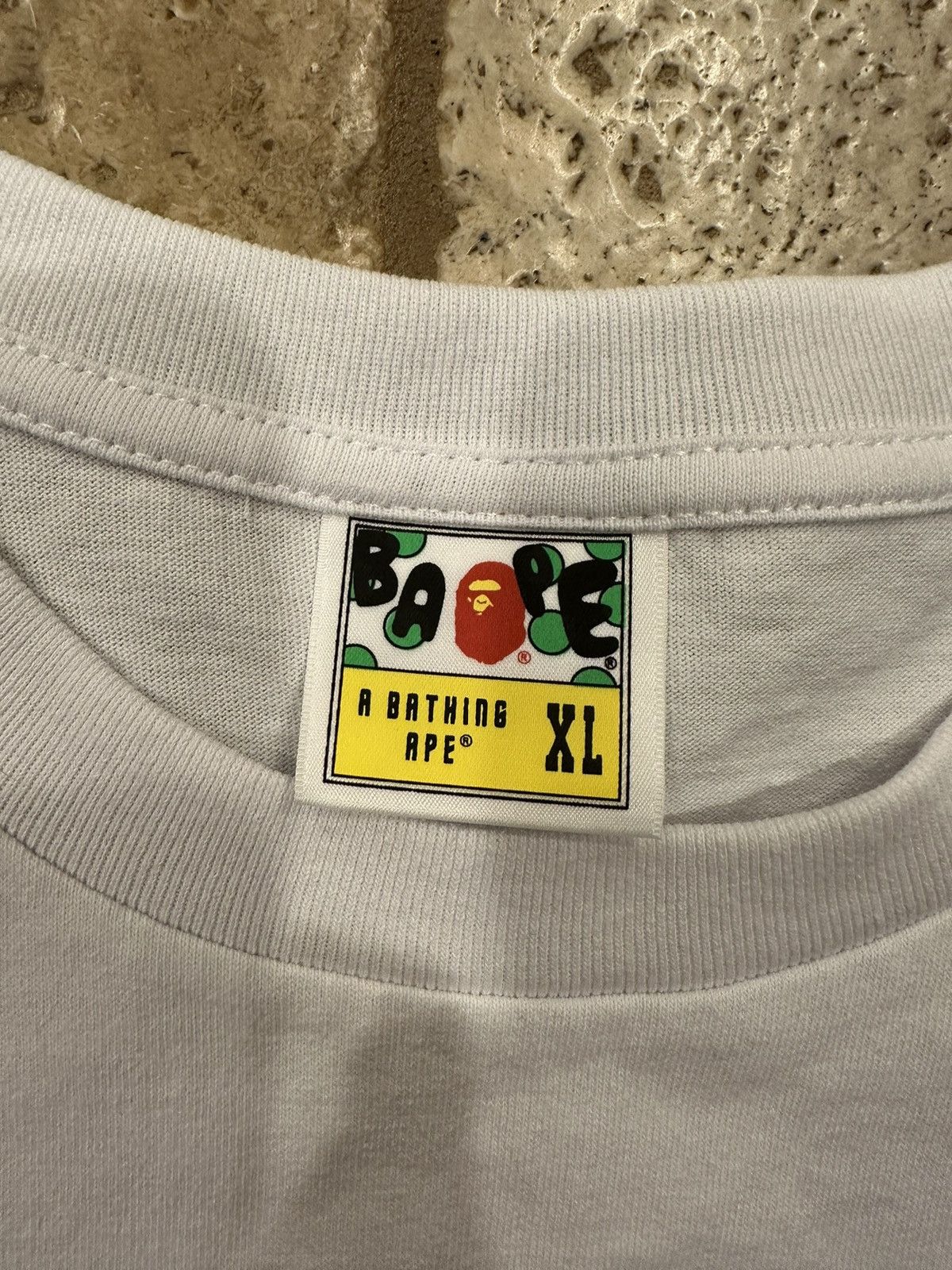 Bape Bape Baby Milo Halloween Bones / Bats White T-Shirt Size US XL / EU 56 / 4 - 7 Thumbnail
