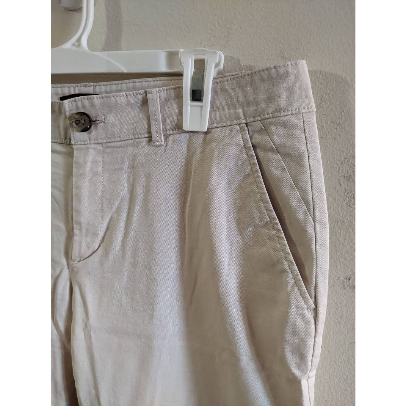 Banana Republic Banana Republic Womens Khaki Chino Pants Slim Fit Size 4 Light Beige Stretch Size 27" / US 4 / IT 40 - 7 Thumbnail