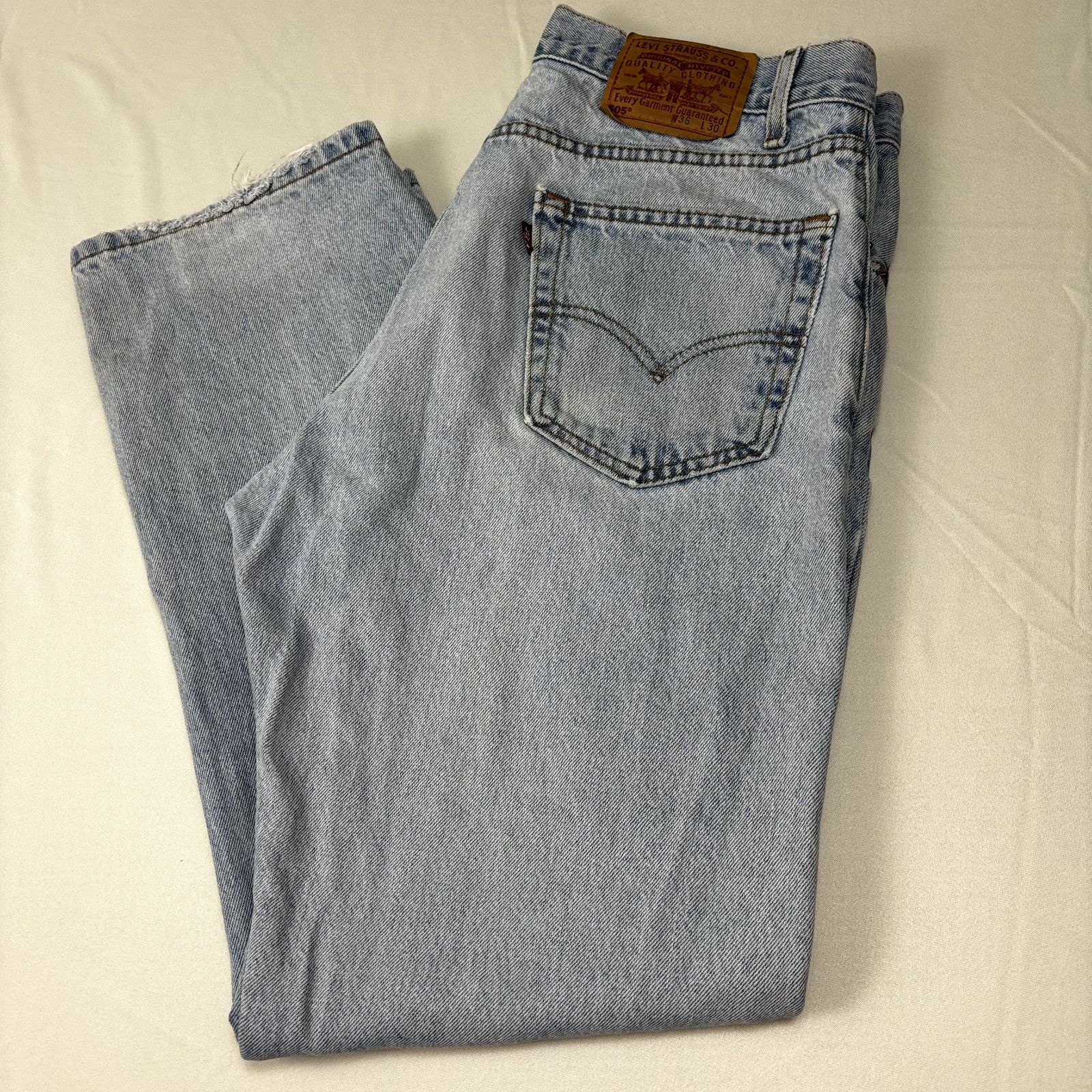 Levi's Levi's 505 Men's Sz 36x30 Blue Regular Fit Straight Leg 100% Size US 36 / EU 52 - 1 Thumbnail