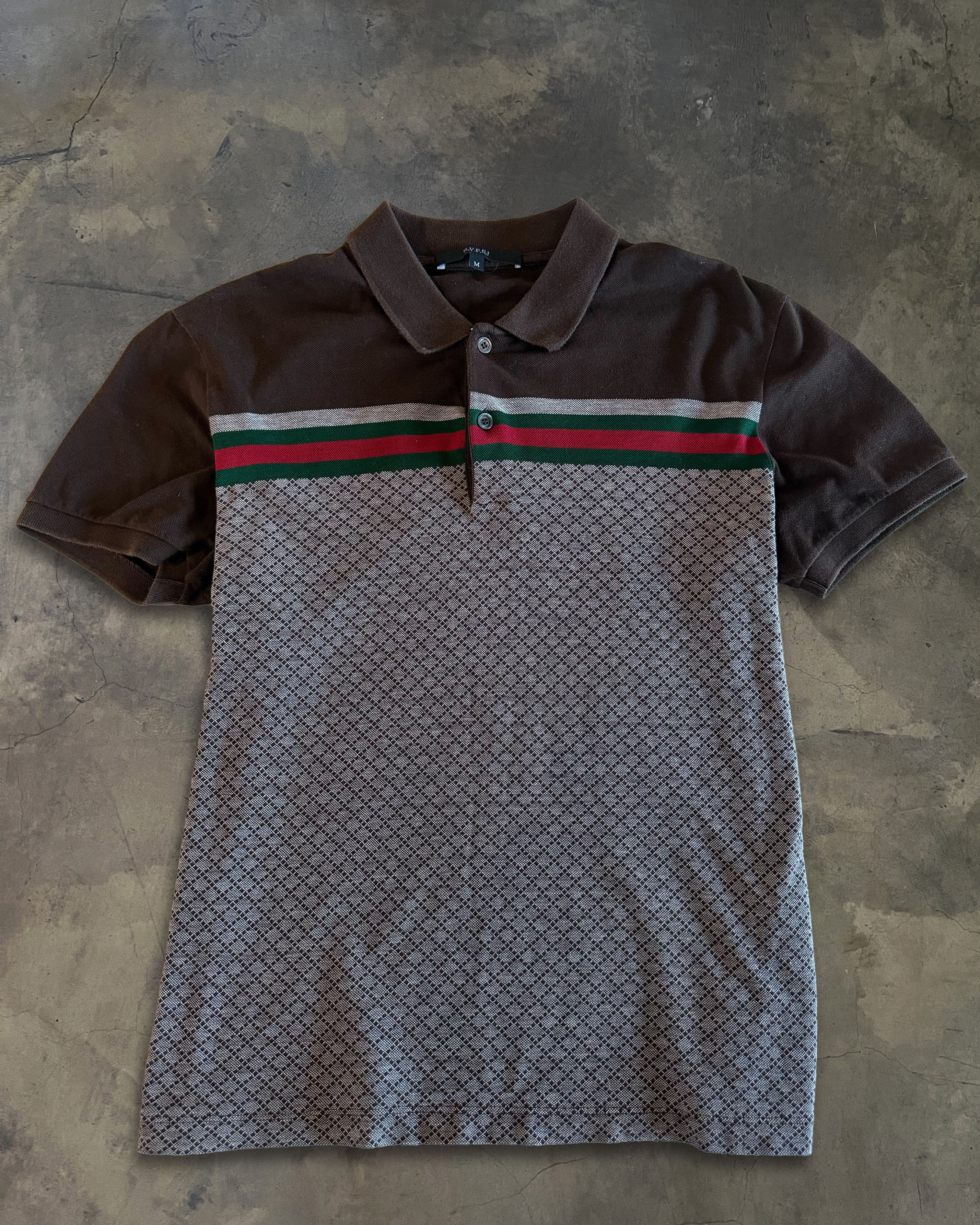 Gucci GUCCI BROWN DIAMENTE MONOGRAM POLO Size US M / EU 48-50 / 2 - 1 Thumbnail