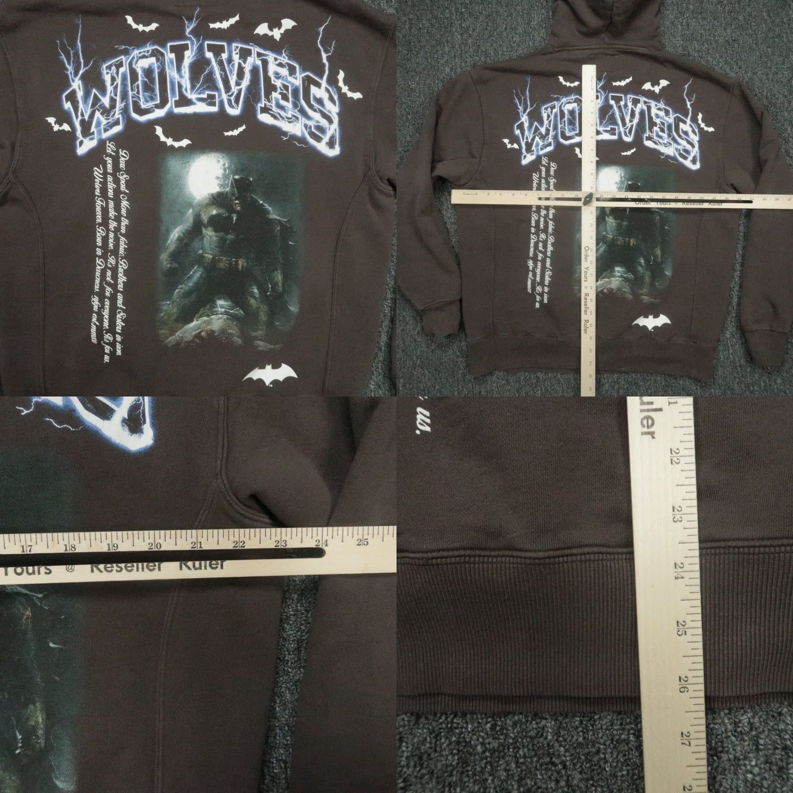 Darc Sport Darc Sport Hoodie Men M Gray Batman Limited Edition Born In Darkness Wolves Shirt Size US M / EU 48-50 / 2 - 8 Thumbnail