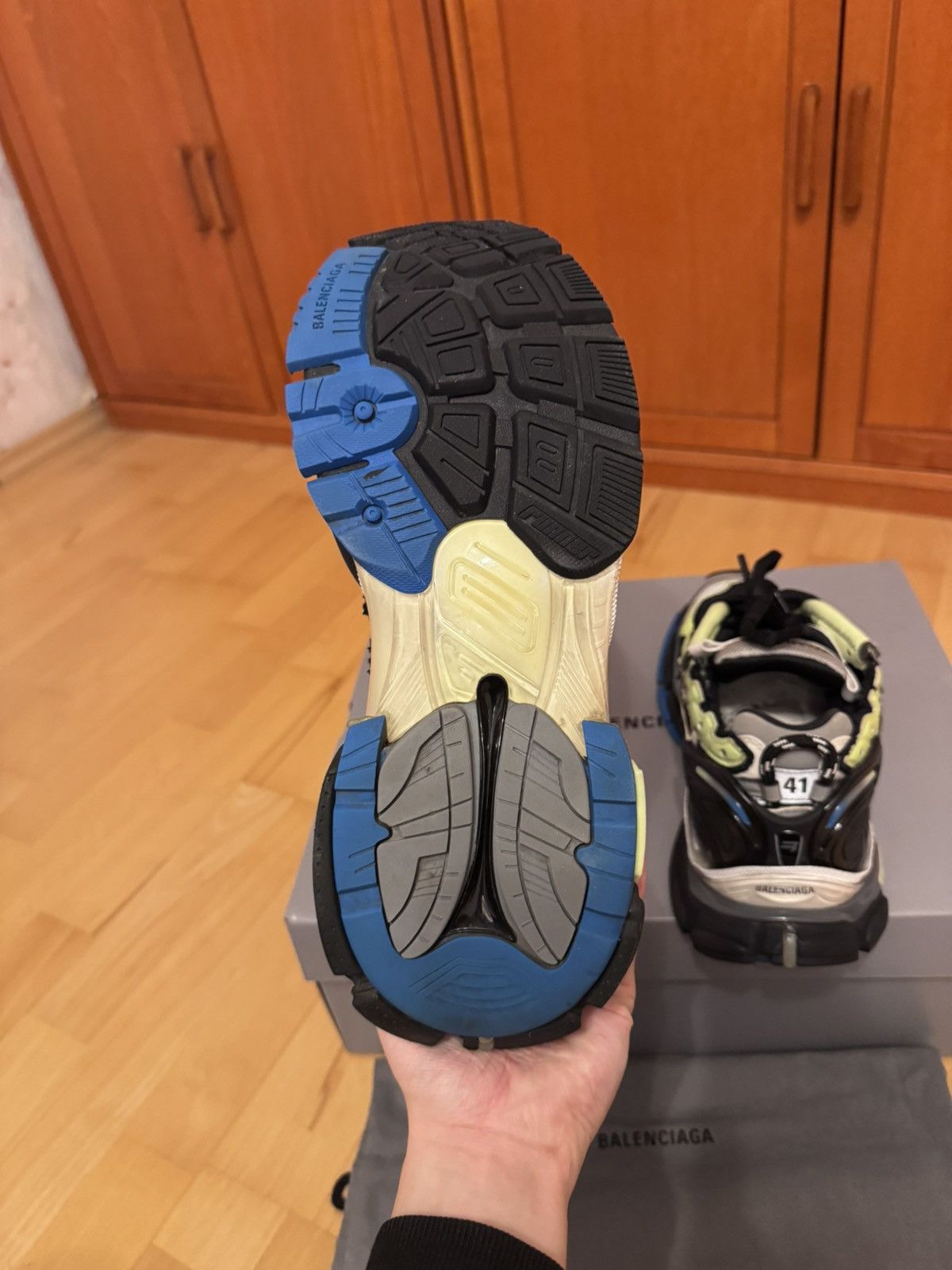 Balenciaga Balenciaga Runner Green Blue Black Size US 8 / EU 41 - 10 Thumbnail