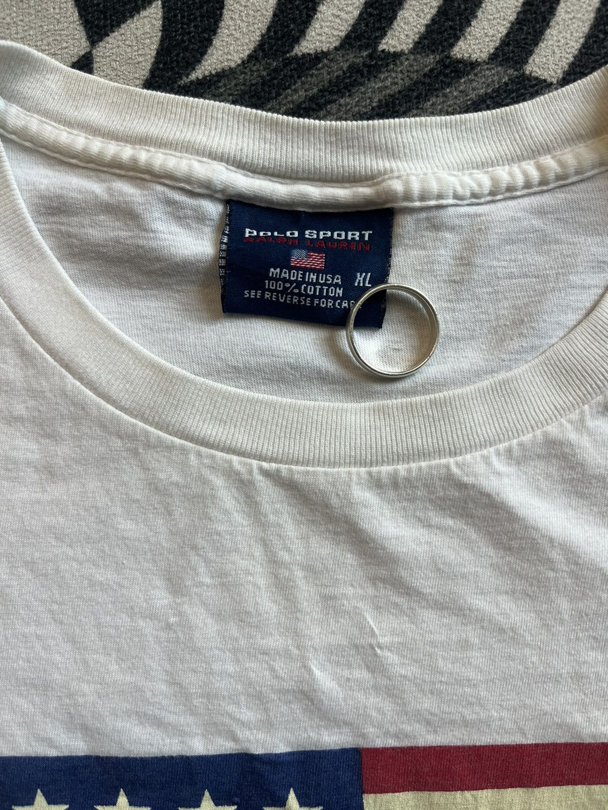 Polo Ralph Lauren Vintage POLO SPORT RALPH LAUREN U.S.A. Flag 90’s Tshirt Size US XL / EU 56 / 4 - 4 Thumbnail