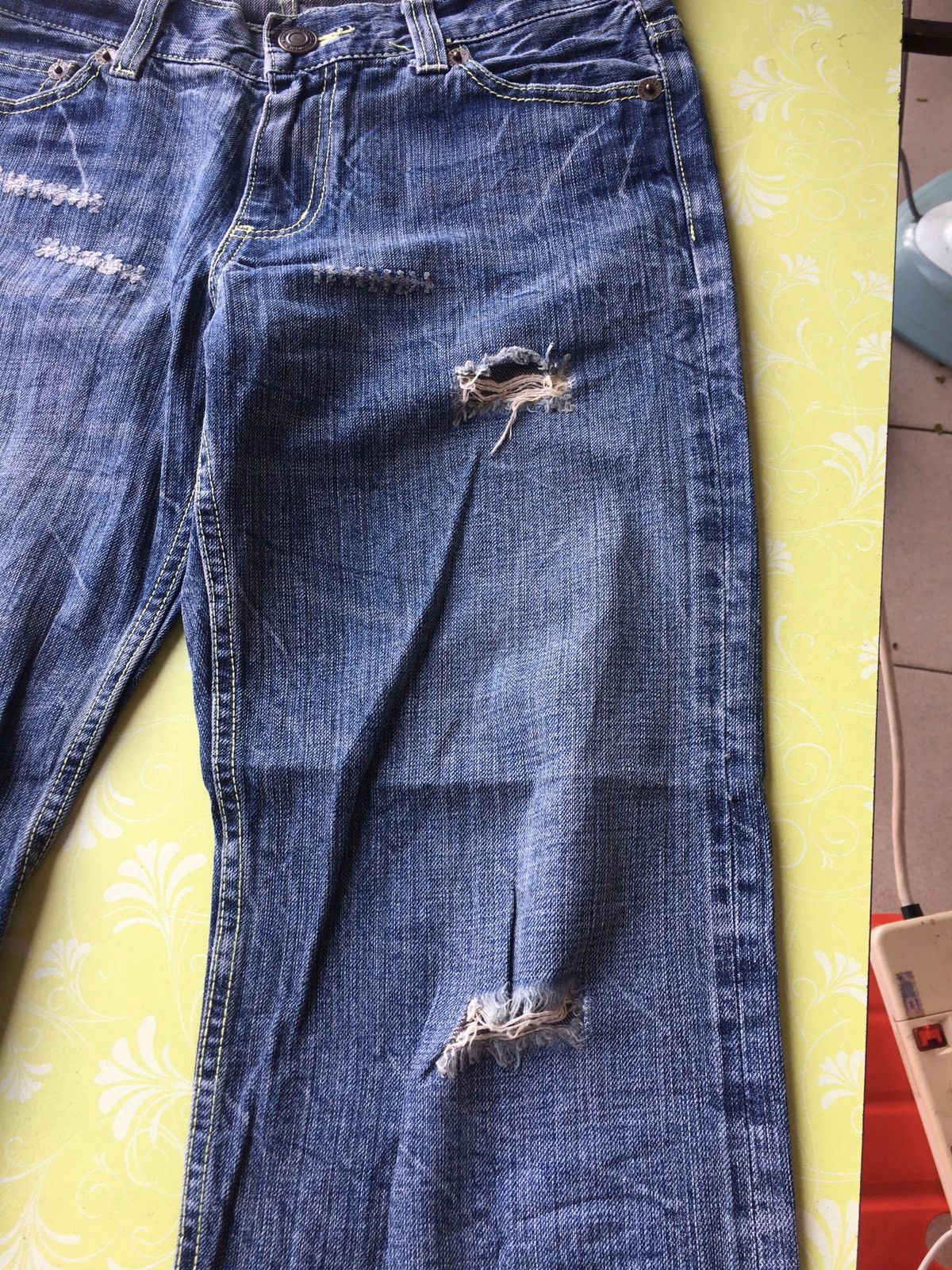 Designer Oririn jeans distressed Size US 31 - 6 Thumbnail