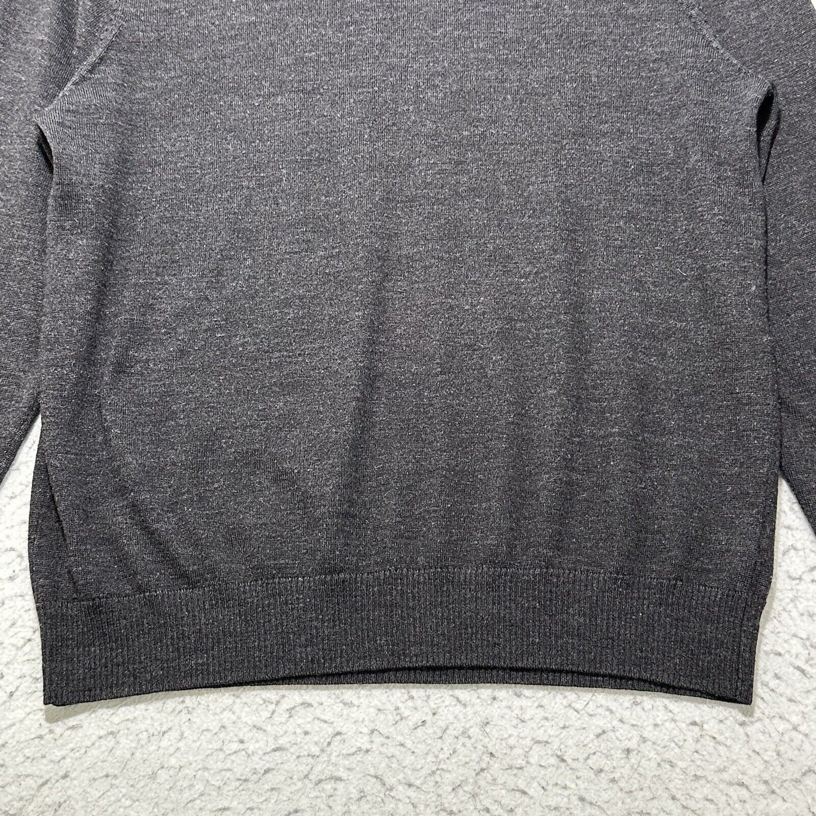 Apt. 9 Apt. 9 Medium Dark Gray V-Neck Wool Blend Knit Sweater Size M / US 6-8 / IT 42-44 - 7 Thumbnail
