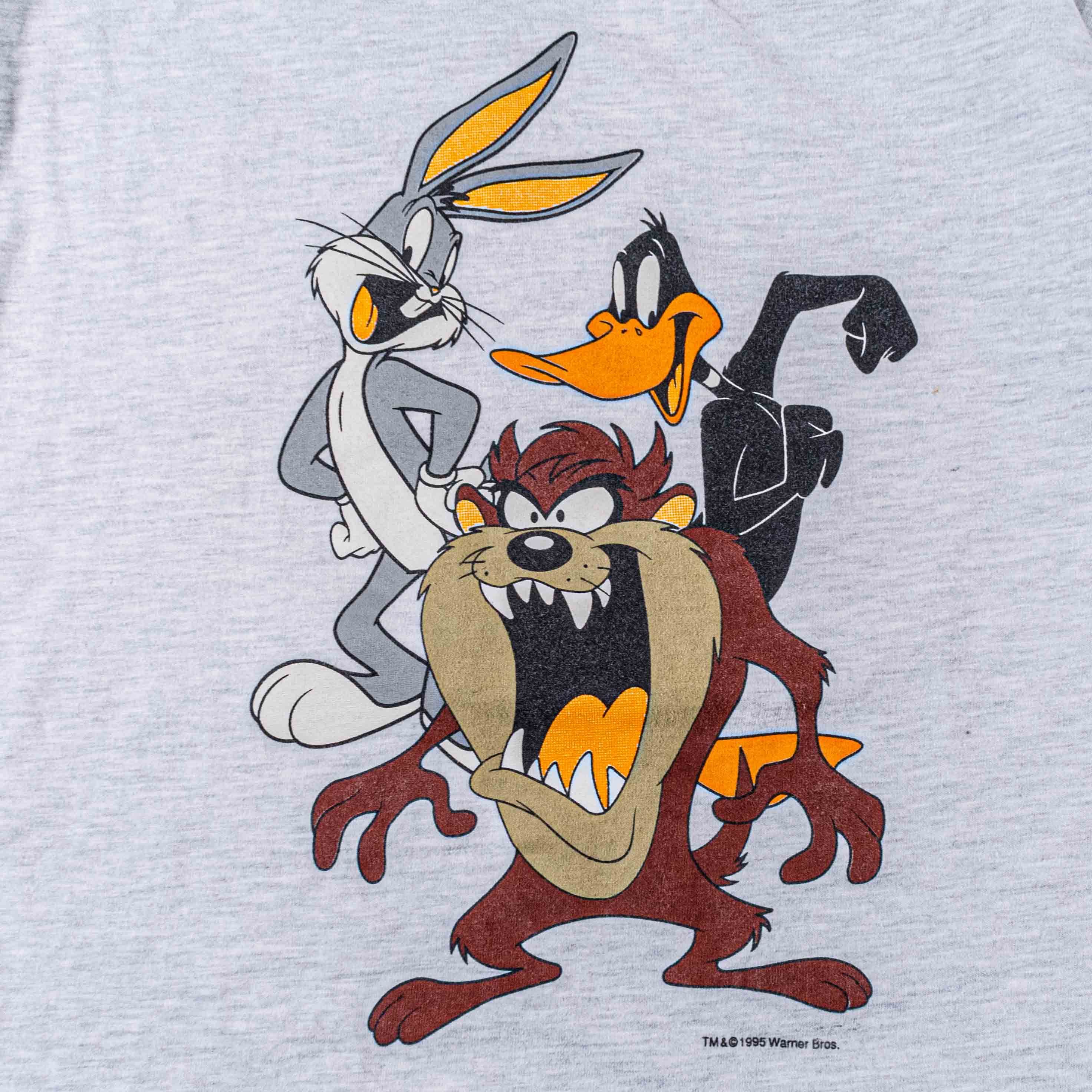 Vintage Looney Tunes Taz Bugs Bunny Daffy Duck T-Shirt L Warner Bros Size US L / EU 52-54 / 3 - 5 Thumbnail