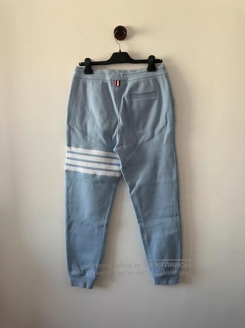 Thom Browne Thom Browne size 2 Sky Blue Waffle Sweatpants Size US 30 / EU 46 - 2 Thumbnail