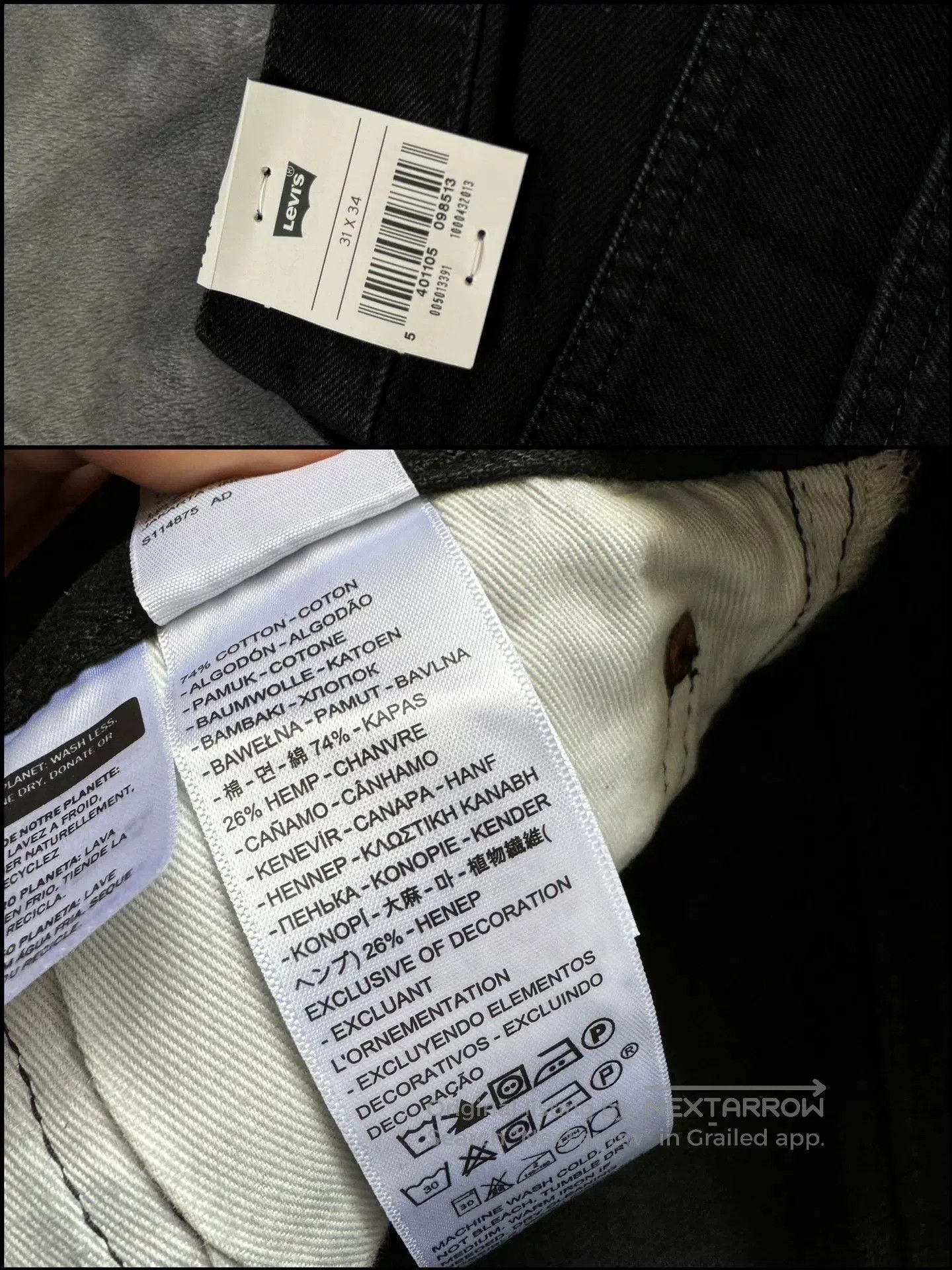 Levi's Levi's 2023 501 Straight Jeans. Size US 34 / EU 50 - 7 Thumbnail