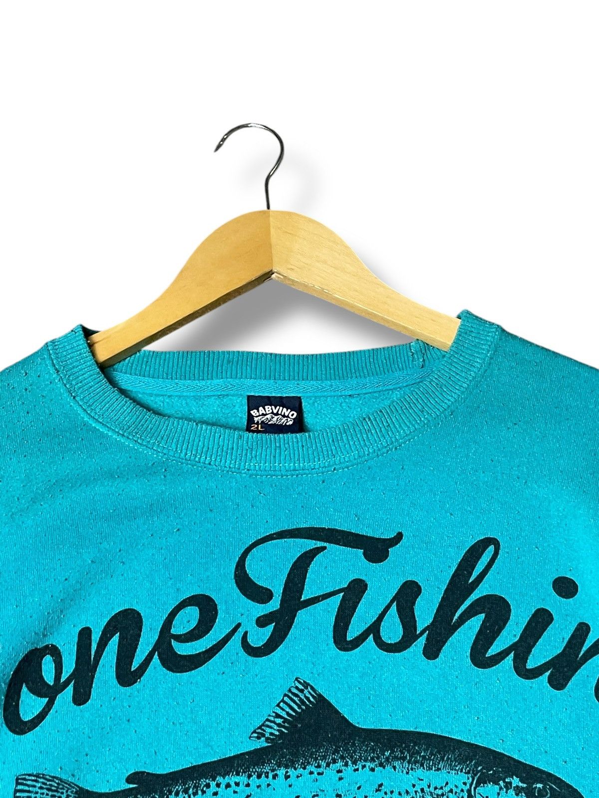 Japanese Brand × Vintage BABVINO Gone Fishing Pullover Sweatshirt (80) Size US M / EU 48-50 / 2 - 5 Thumbnail