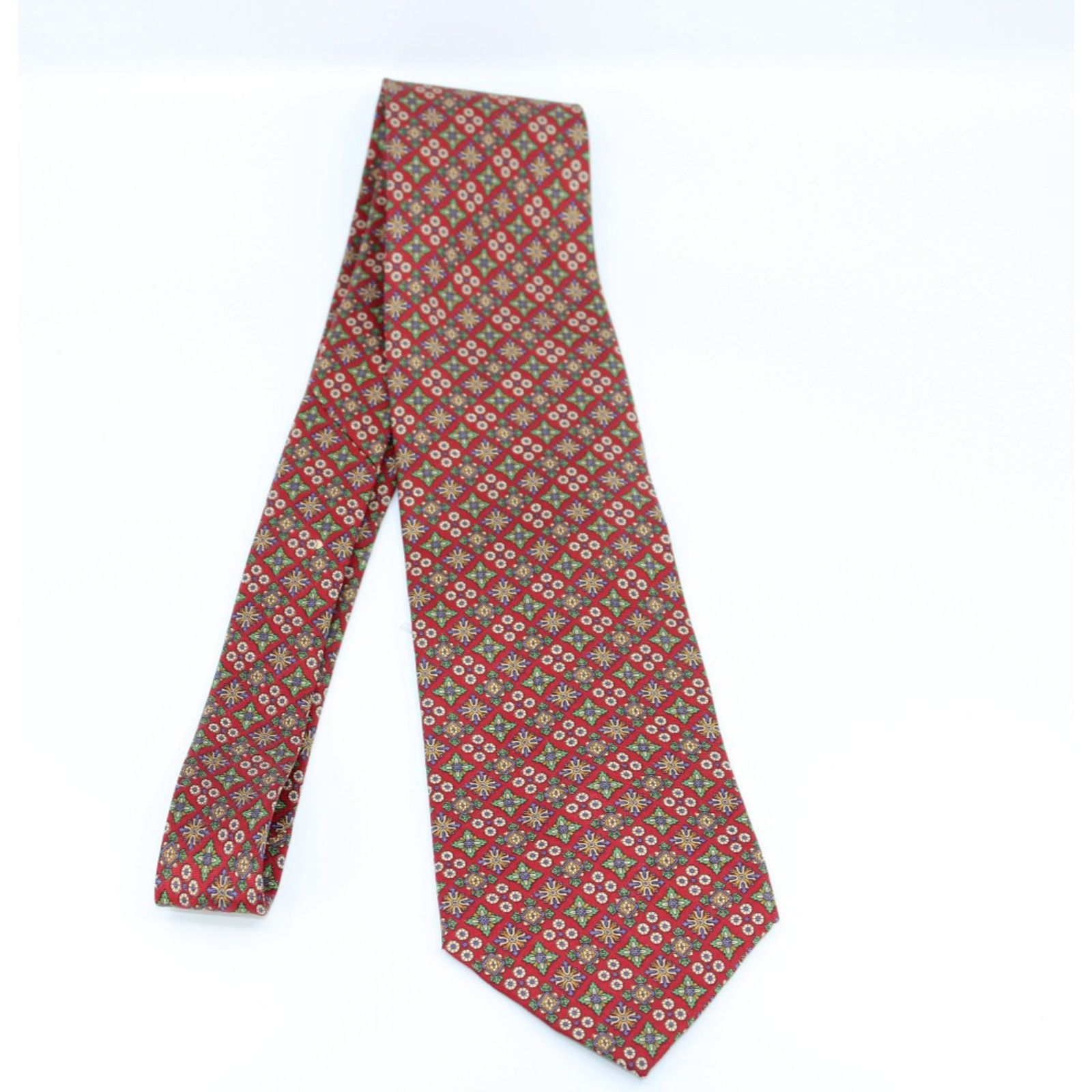 Dior Vintage CHRISTIAN DIOR Abstract Ditsy Print Silk Tie USA Size ONE SIZE - 2 Thumbnail