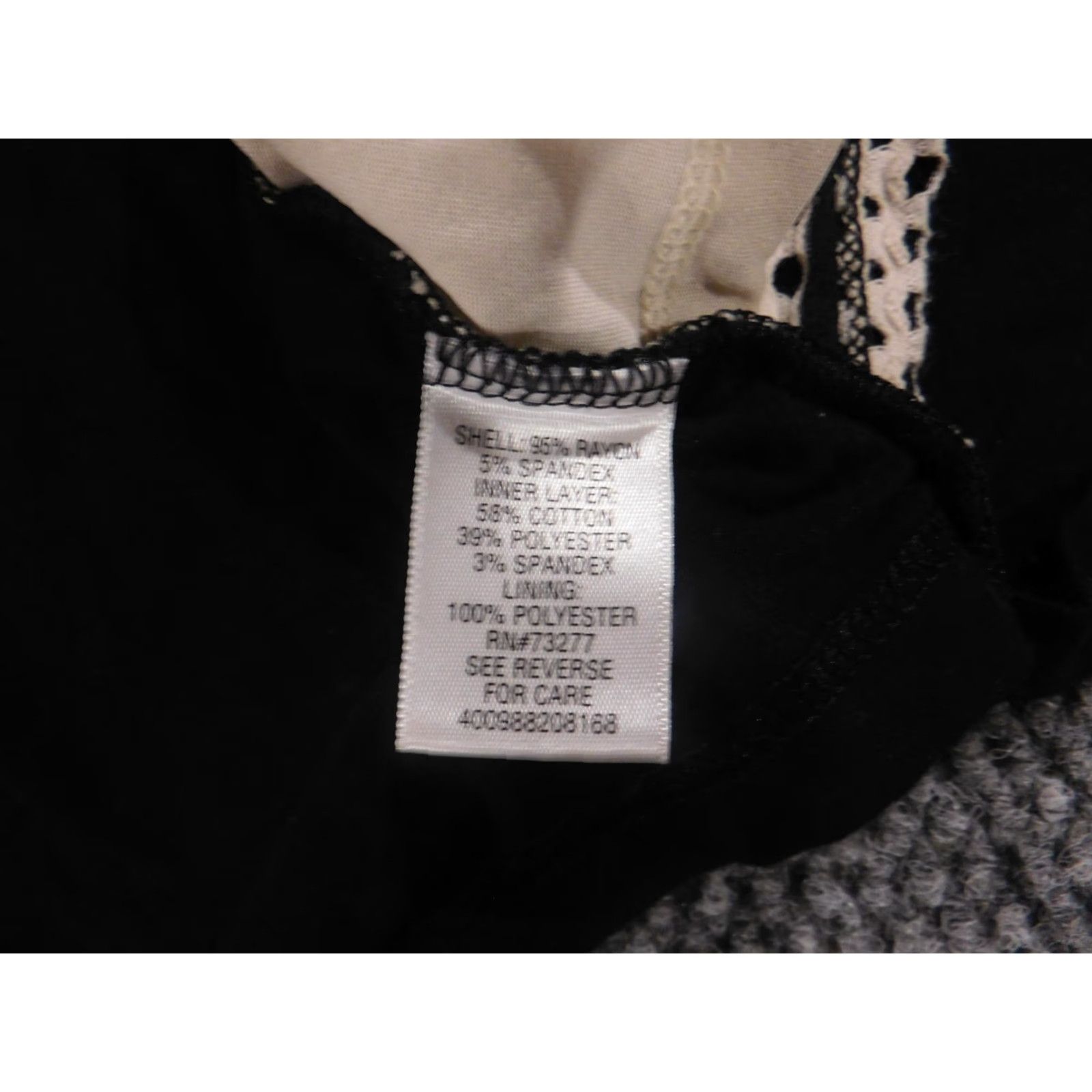 Croft & Barrow Croft & Barrow Womens Sweater Large Black Pullover Knit Turtleneck Long Sleeve Embroidered Rayon Spandex Size L / US 10 / IT 46 - 6 Thumbnail