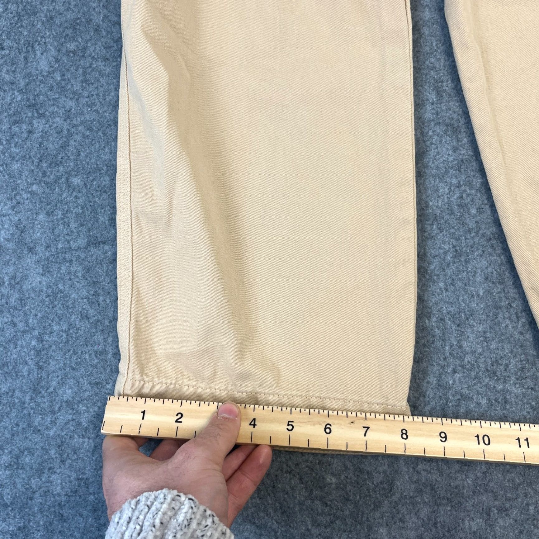 Kickers VINTAGE Kickers Womens Cargo Jeans Straight 27 30 UK 8 Beige Denim 5-Pocket Design Jeans Womens Size 30" / US 8 / IT 44 - 4 Thumbnail