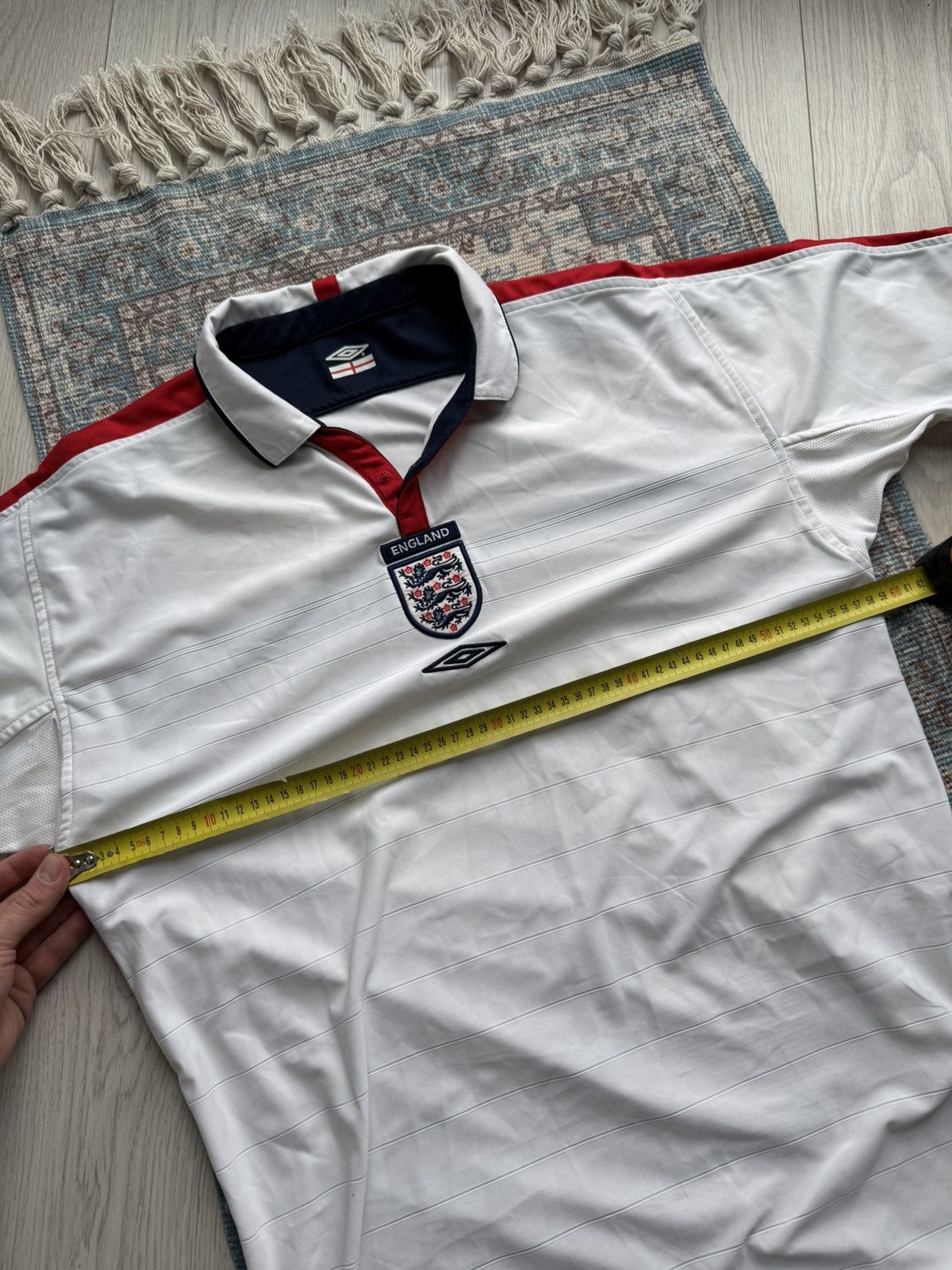 Umbro Vintage England 🏴󠁧󠁢󠁥󠁮󠁧󠁿 2003-2005 Umbro Home Jersey Size US XL / EU 56 / 4 - 9 Thumbnail