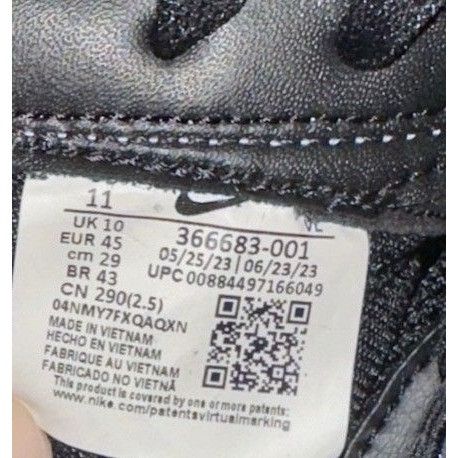 Nike Nike Speed Sweep VII Black White Wrestling Shoes 366684-001 Size US 11 / EU 44 - 3 Thumbnail