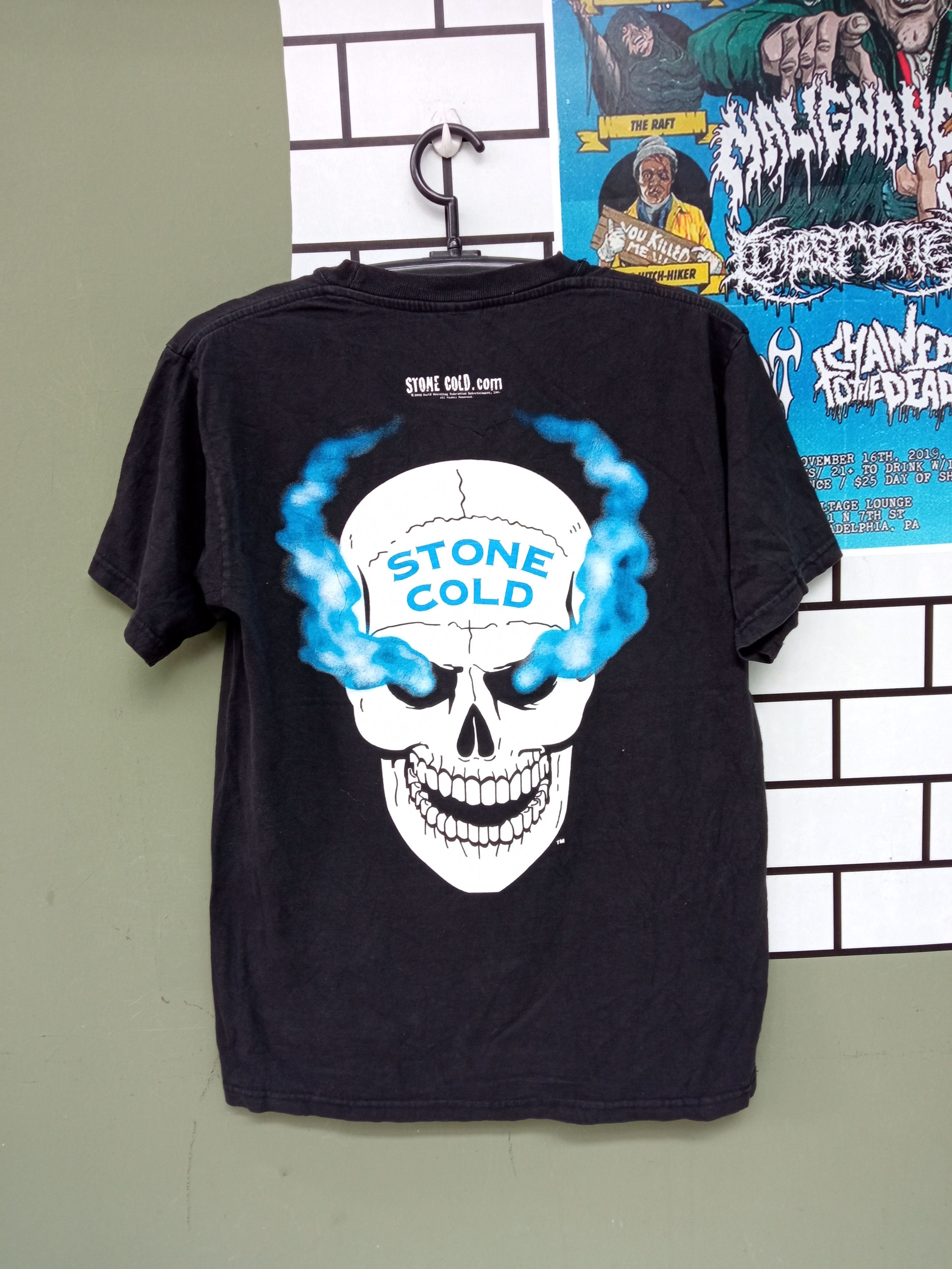 image of Made In USA x Vintage Stone Cold Wcw Wwf Wrestling Vintage T Shirt in Black, Men's (Size Medium)