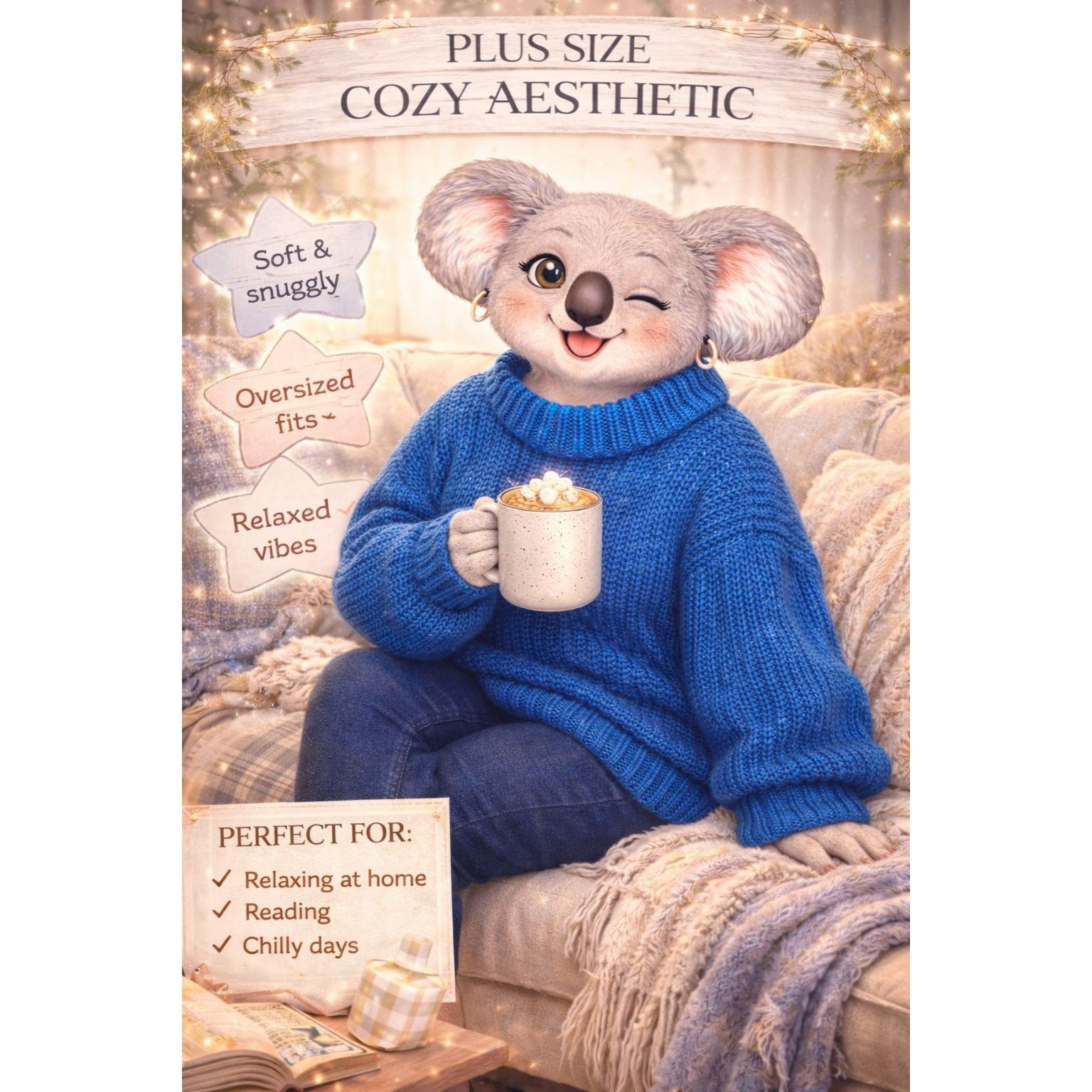 Sonoma Sonoma Plus Size 3X Blue Chunky Knit Sweater Oversized Cozy Size 3XL / US 20-22 - 14 Thumbnail