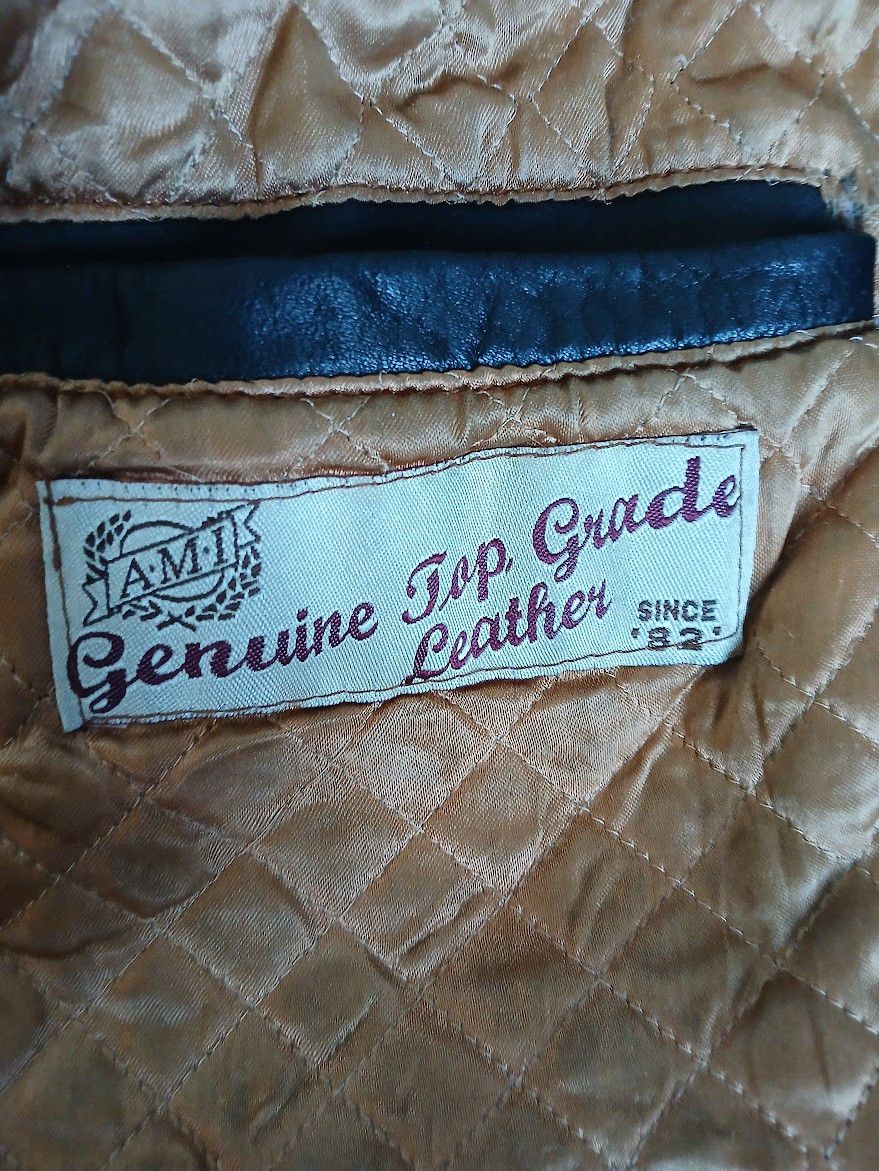 Vintage A.M.I London - black vintage leather jacket Size US M / EU 48-50 / 2 - 6 Thumbnail