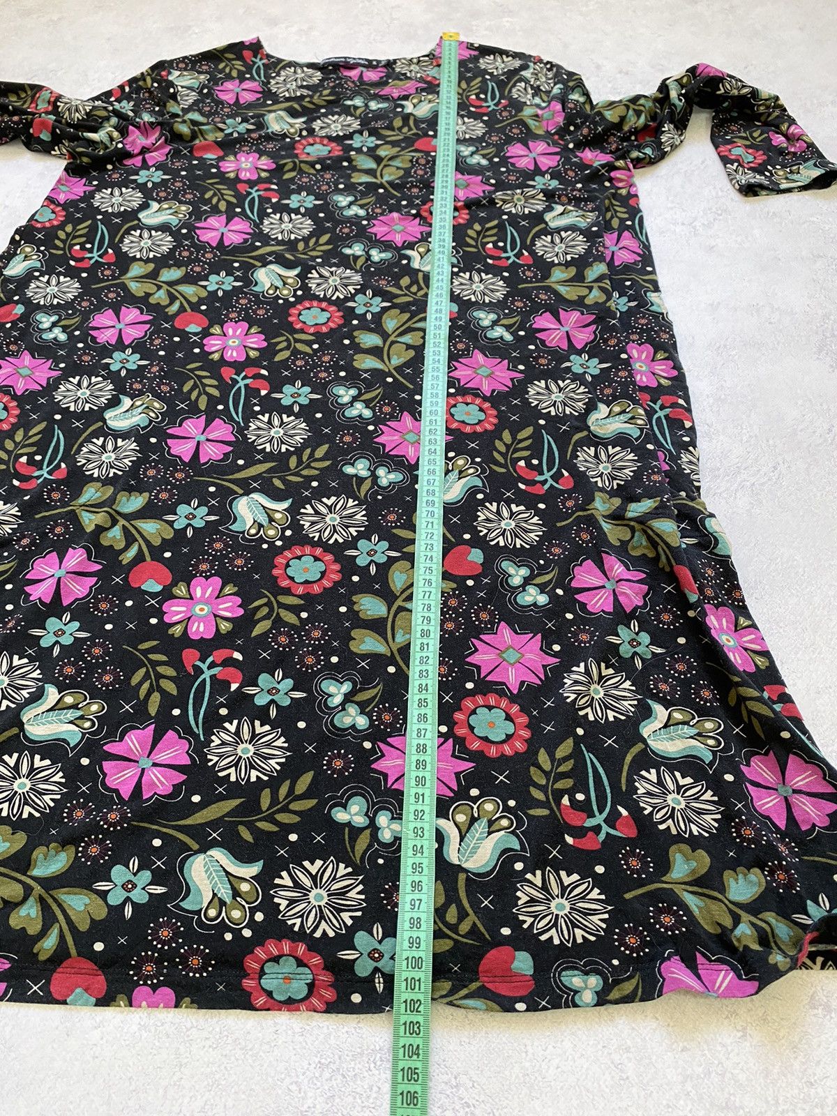 Gudrun Sjoden Gudrun Sjoden Multicolor Floral Long Sleeve Midi Dress Size XL / US 12-14 / IT 48-50 - 14 Thumbnail