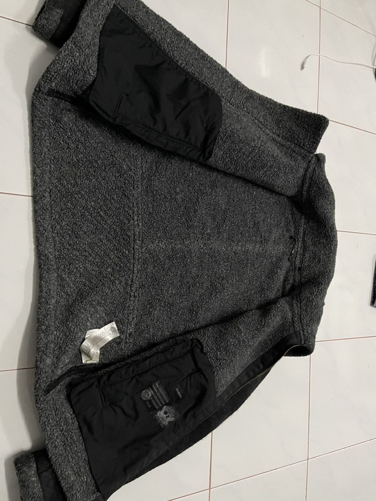 Diesel × Diesel Black Gold × Le Grande Bleu (L.G.B.) 2000s DIESEL TYPE N.78 WOOL FAUX FUR STRIPE SHERPA JACKET Size US M / EU 48-50 / 2 - 16 Thumbnail