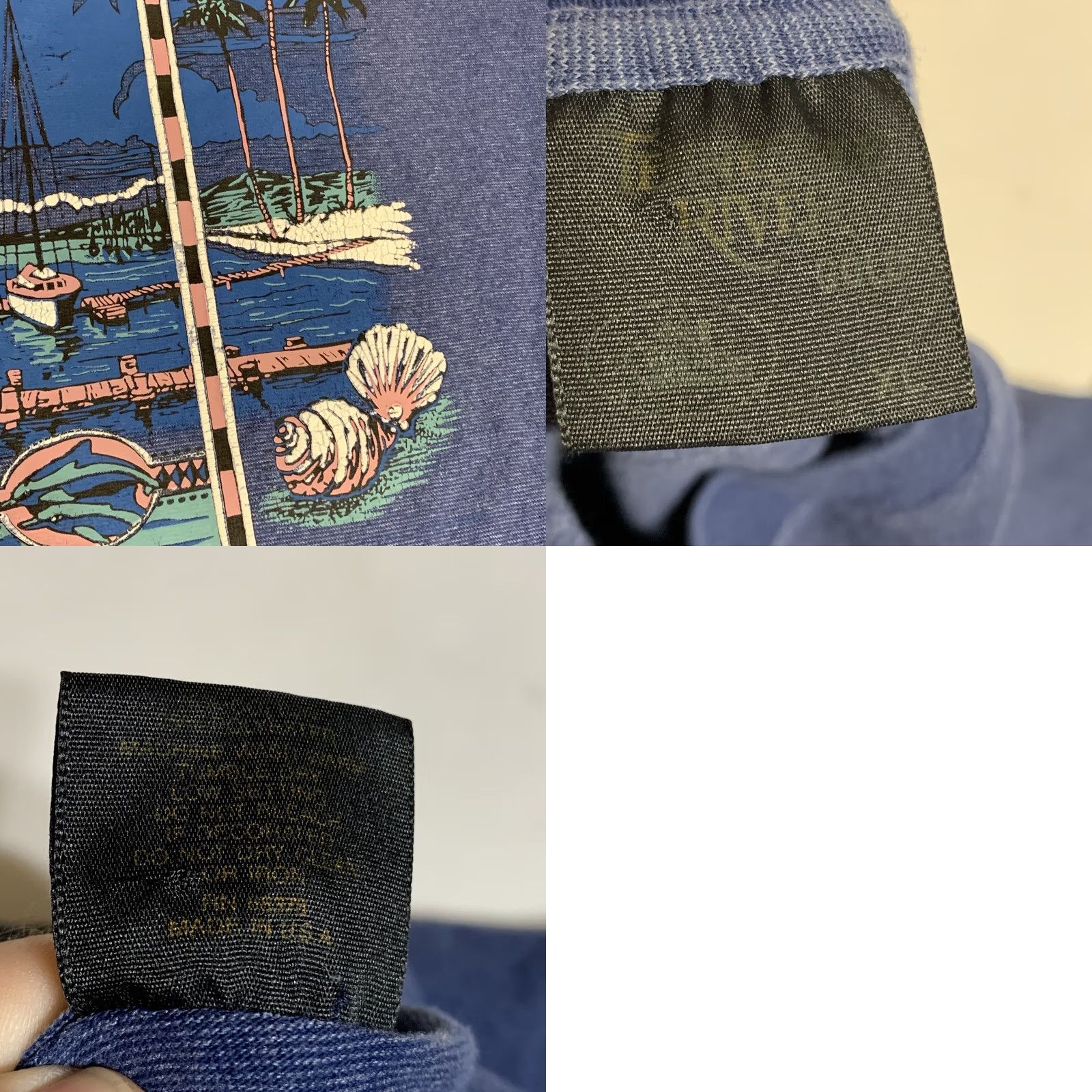 X-LARGE VINTAGE 90s Virginia Beach T-Shirt Made In USA Mens XL Blue Crew Neck Short Sleeve Cotton Blend Tennessee River Shirt Size US XL / EU 56 / 4 - 8 Thumbnail