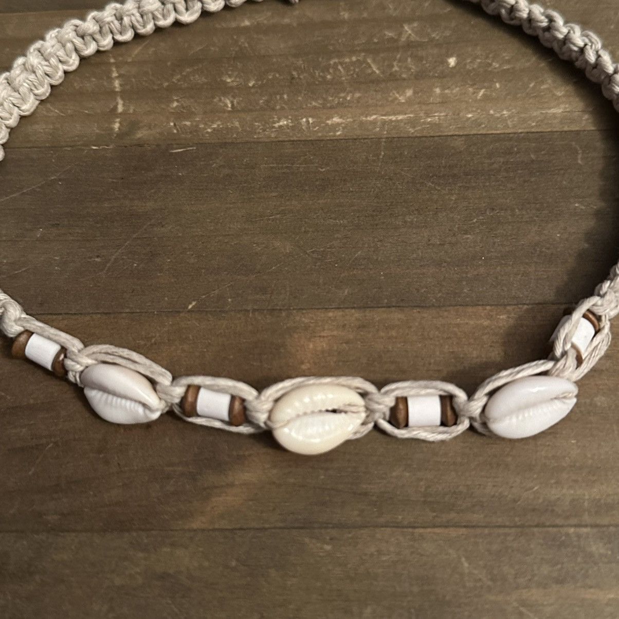 Vintage Vintage woven hemp bead and seashell necklace Size ONE SIZE - 3 Thumbnail