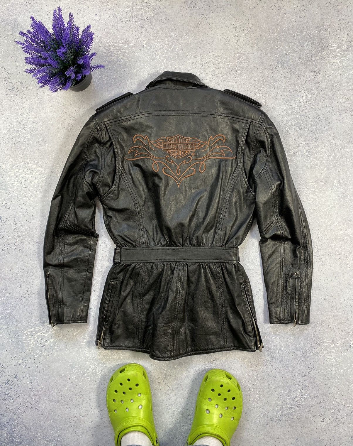 Harley Davidson × Vintage Vintage Harley Davidson Leather Jacket Size XS Size XS / US 0-2 / IT 36-38 - 2 Thumbnail