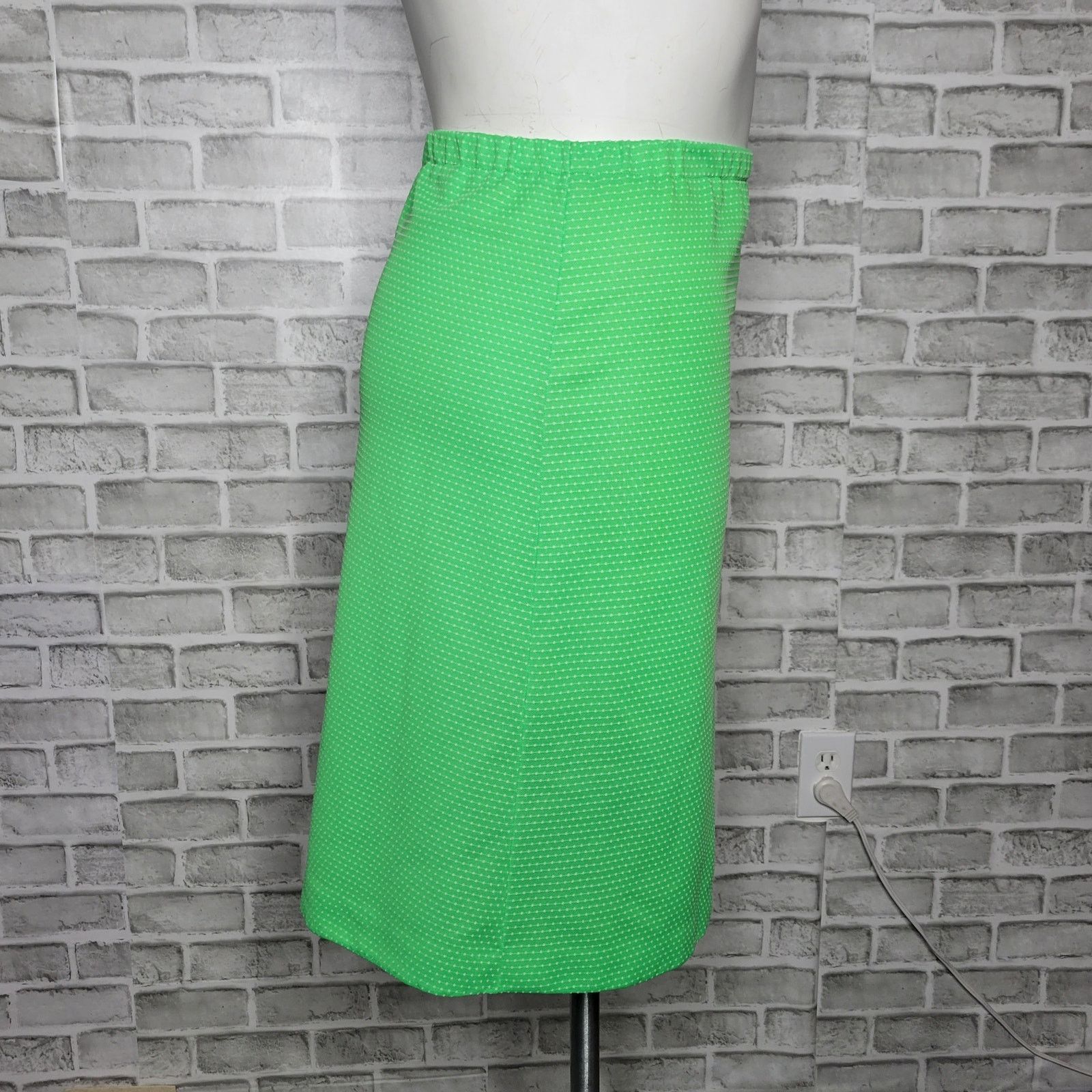 Vintage Vintage Neon Green/White Plaid & Polka Dot 3 Piece Set Size 34" / US 12 / IT 48 - 8 Thumbnail