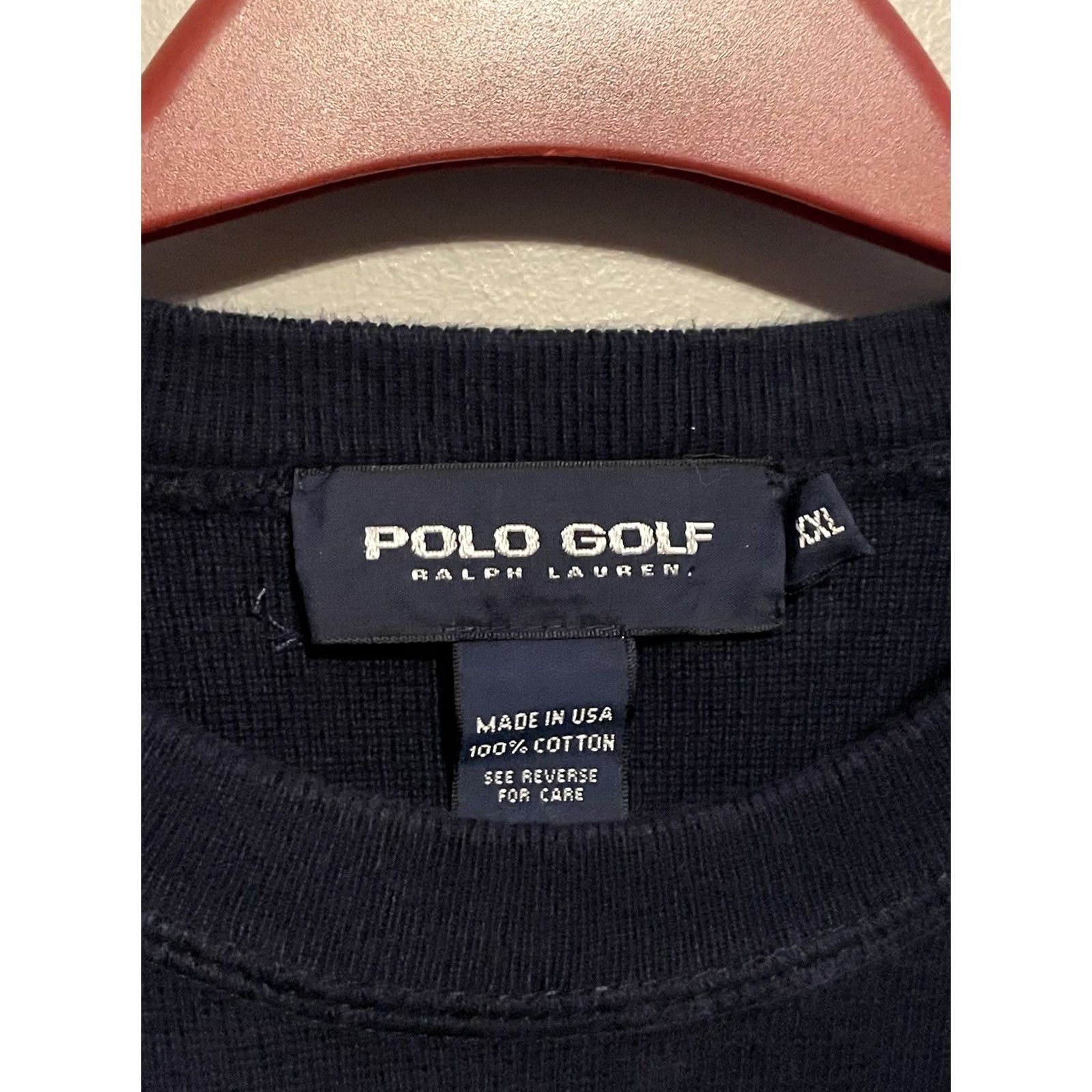 Ralph Lauren VINTAGE Ralph Lauren Sweater Mens 2XL Cable Knit Navy Blue Crew Neck Pullover 90s Cotton Knit Size US XXL / EU 58 / 5 - 3 Thumbnail