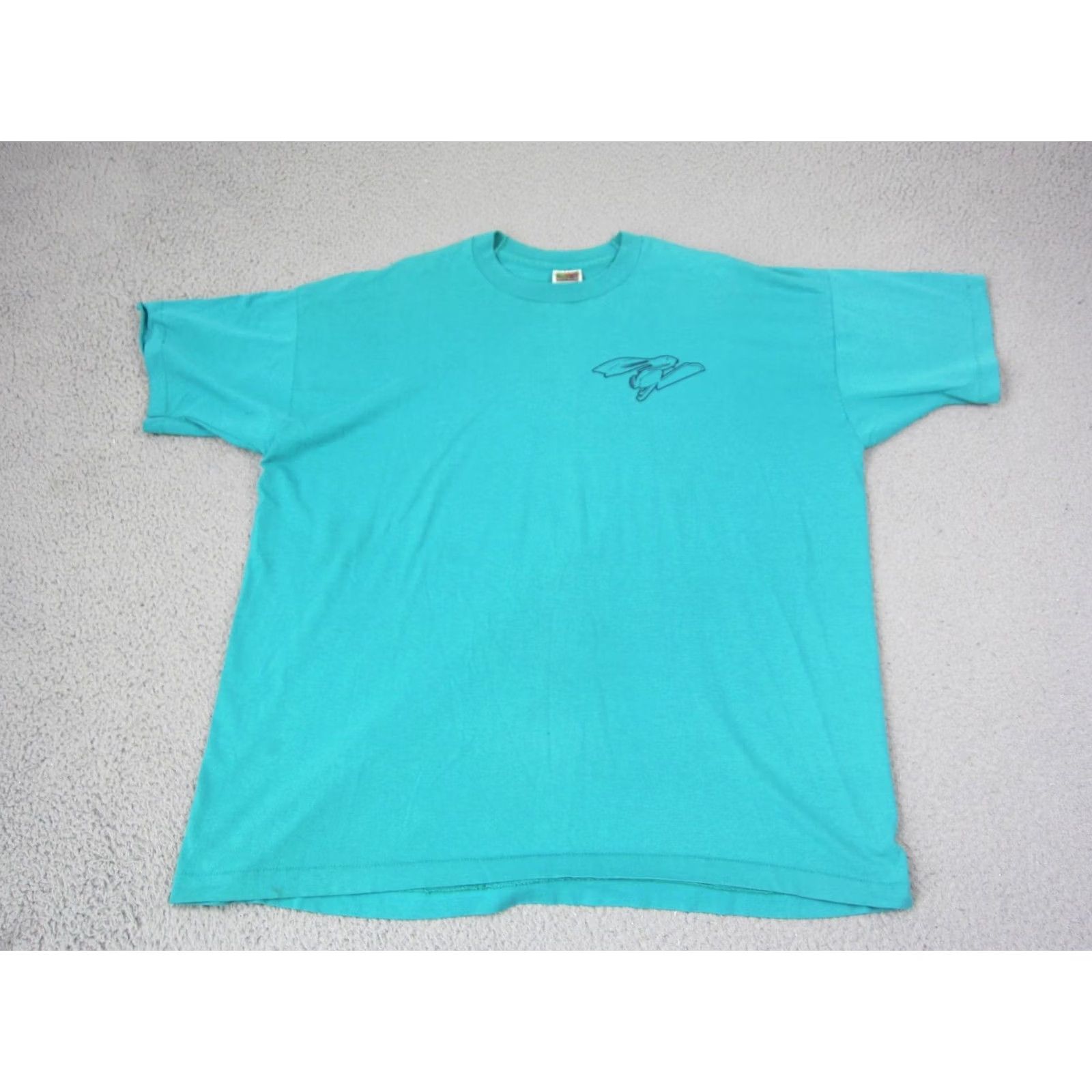 Fruit Of The Loom VINTAGE Fruit of the Loom Shirt Mens 2XL Blue Single Stitch Made in USA 90s Size US XXL / EU 58 / 5 - 2 Thumbnail