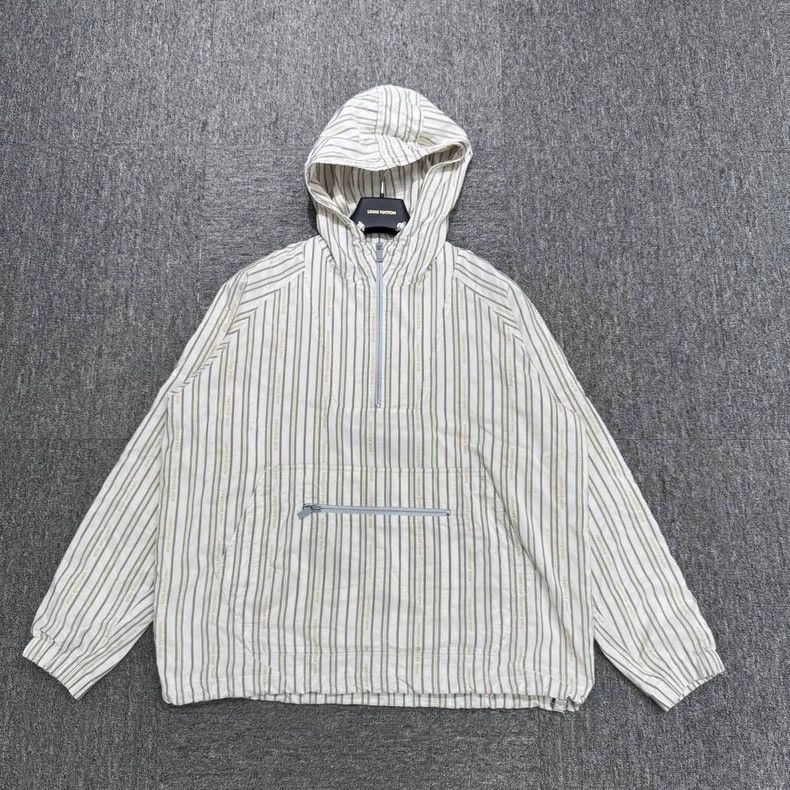 Dior Dior Striped Half-Zip Hooded Jacket-2508 Size US L / EU 52-54 / 3 - 2 Thumbnail