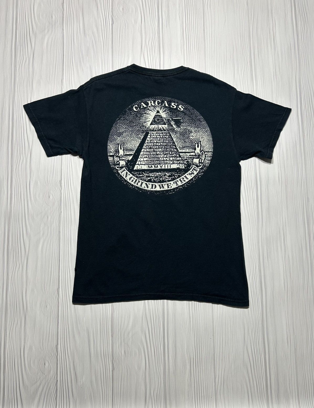 Band Tees Vintage Carcass In Grind We Trust Promo Metal T-Shirt Size US M / EU 48-50 / 2 - 2 Thumbnail