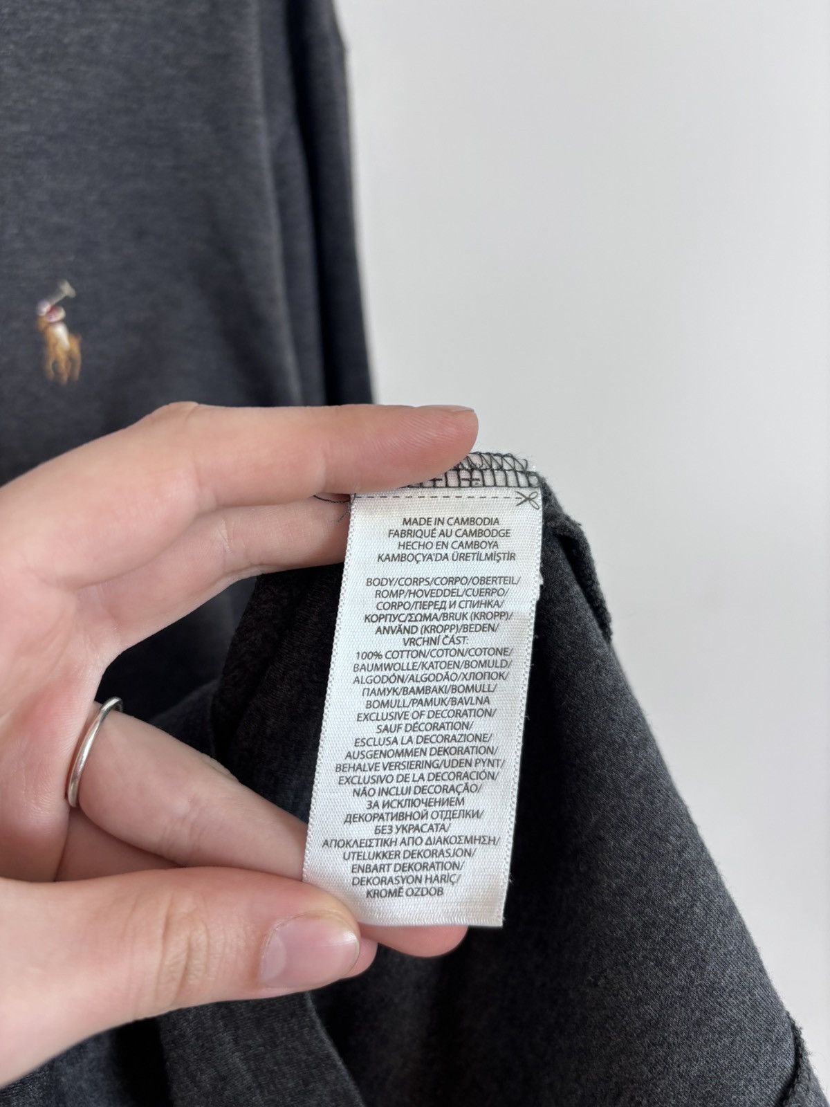 Polo Ralph Lauren Polo Ralph Lauren Men’s Slim Fit Grey Long Sleeve Polo Shirt Size US XL / EU 56 / 4 - 14 Thumbnail