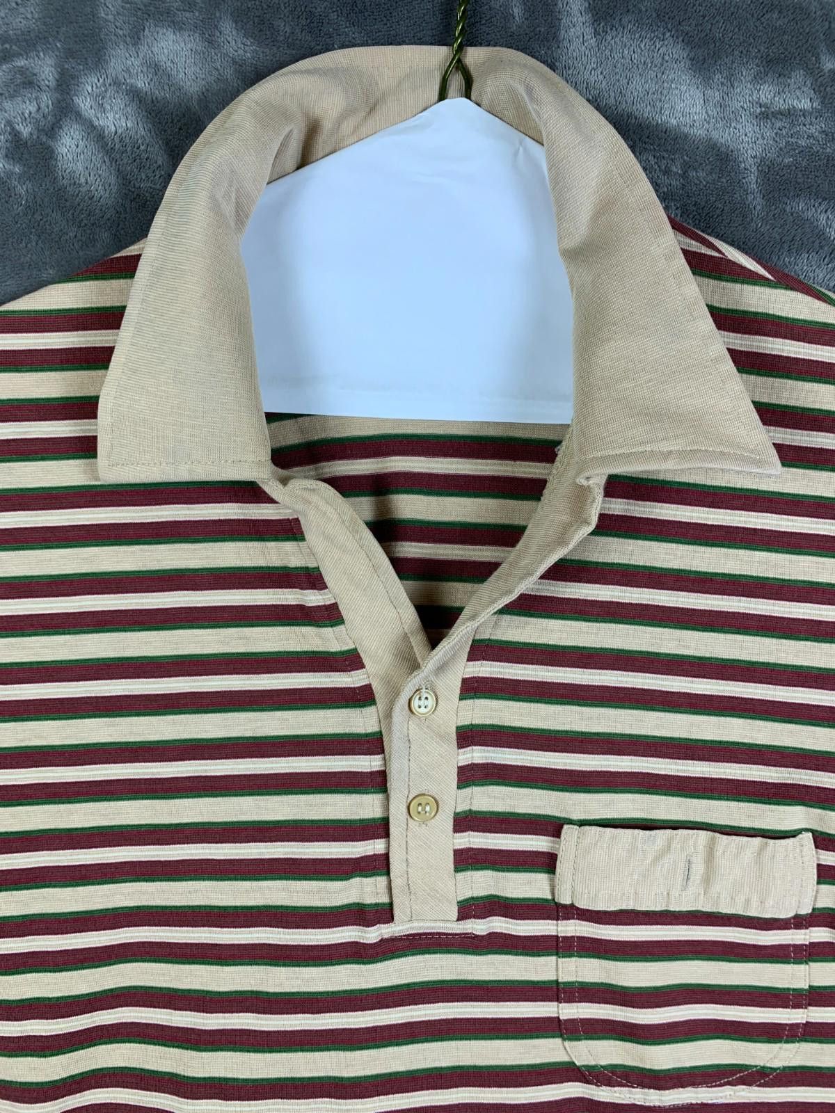 Designer Vintage JC Penney Par Four Mens SS Striped Polo Shirt (241) Size US L / EU 52-54 / 3 - 3 Thumbnail